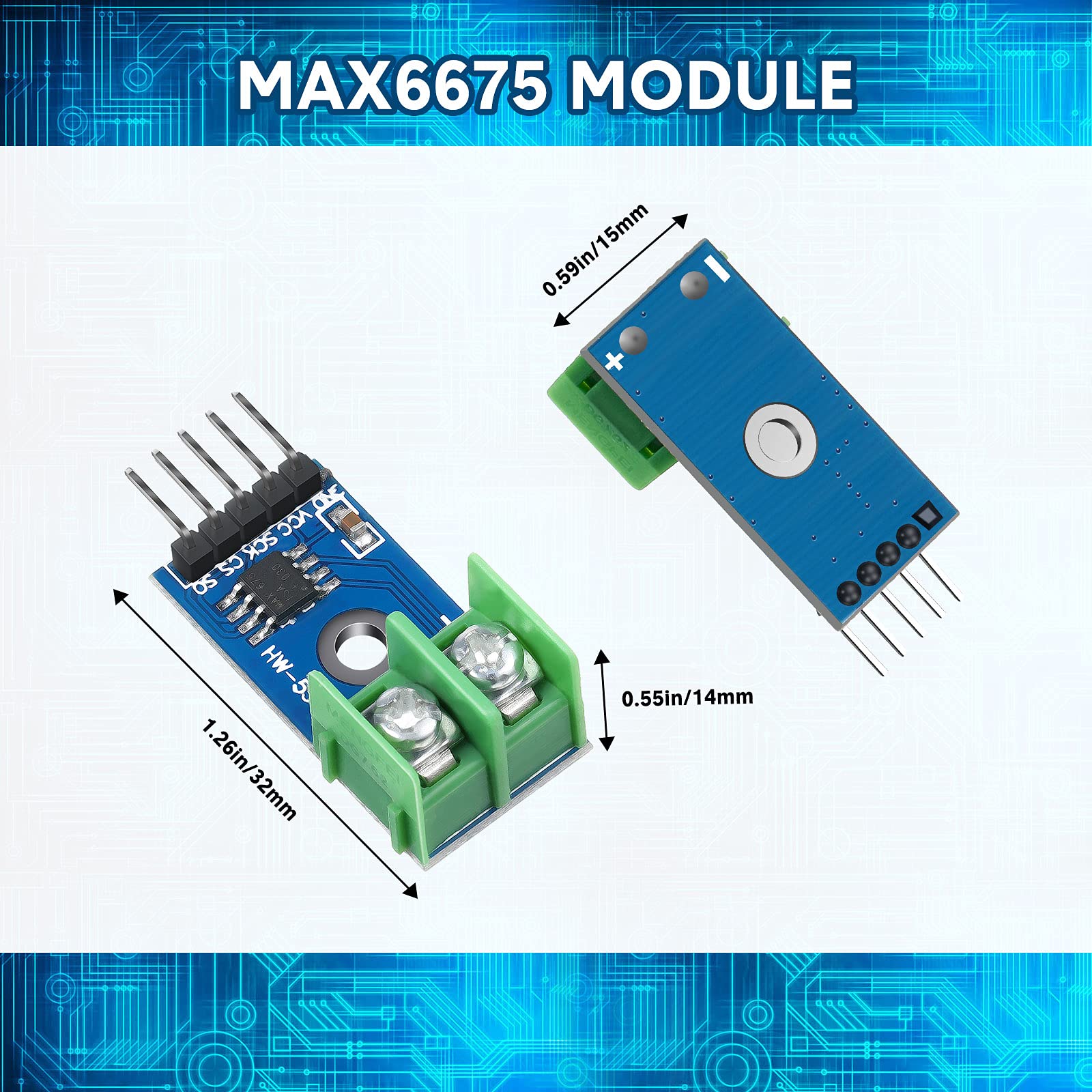 Weewooday 4 Sets Direct Current 3 5V Max6675 Themocouple Module And K Type Thermocouple Temperature Sensor Thermocouple Sensor S