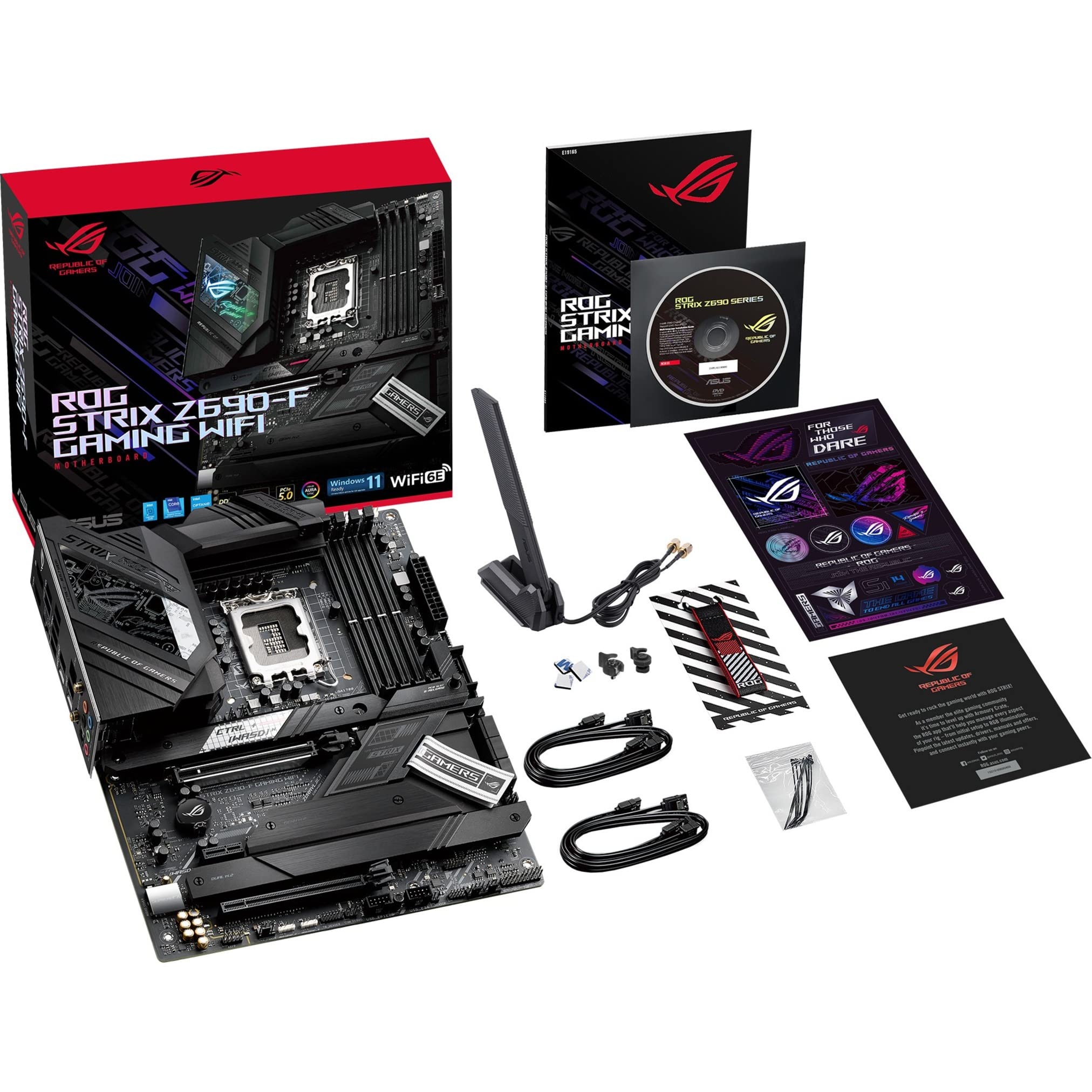 Asus Rog Strix Z690 F Gaming Wifi 6E Lga1700(Intel 12Th Gen) Atx Gaming Motherboard(Pcie 5.0,Ddr5,16+1 Power Stages,2.5Gb Lan,Bt