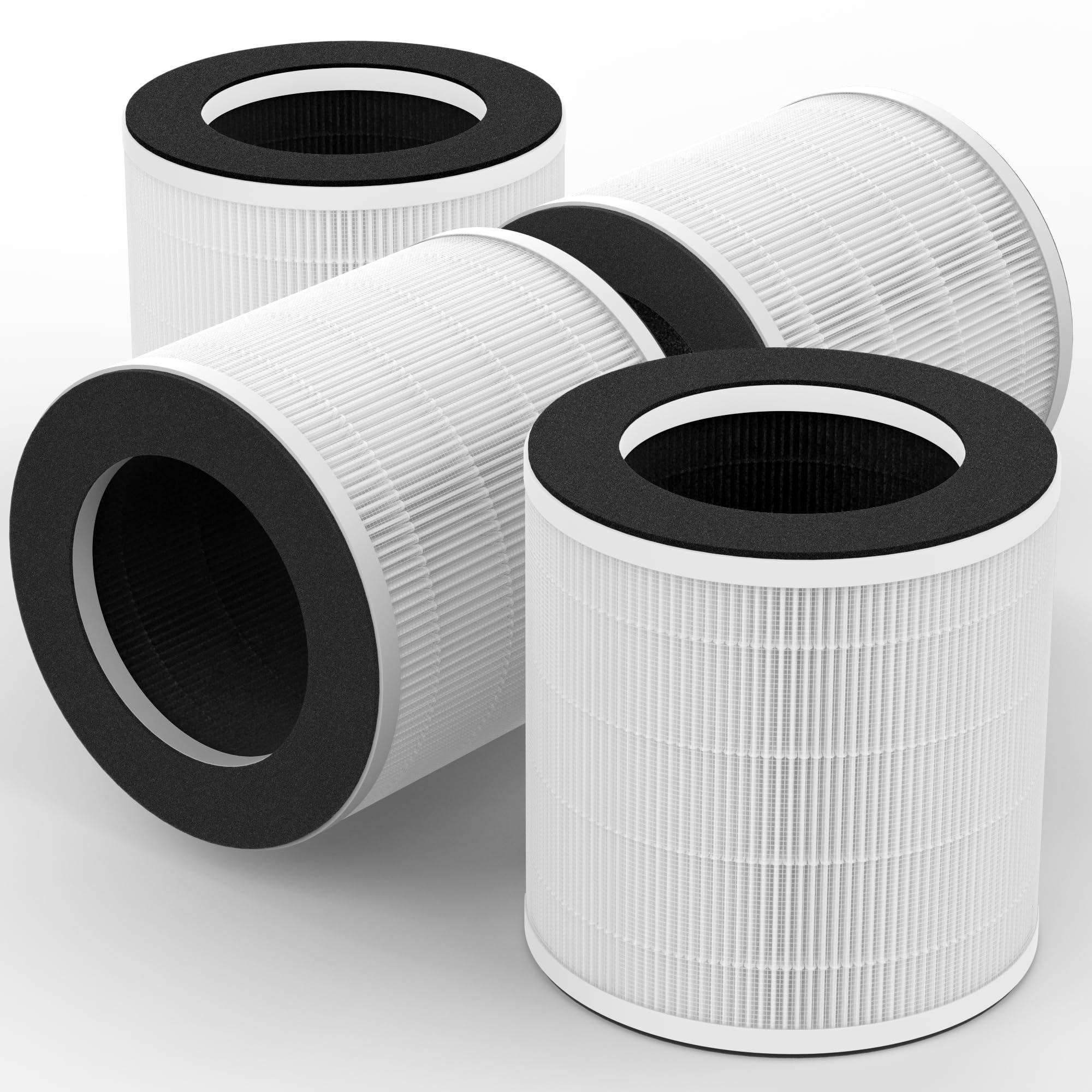 Gokbny 4 Pack H7126 Replacement Filter Compatible With Goveelife H7126 Purifier, 3 In 1 True Hepa Filters, With Aromatherapy Tab