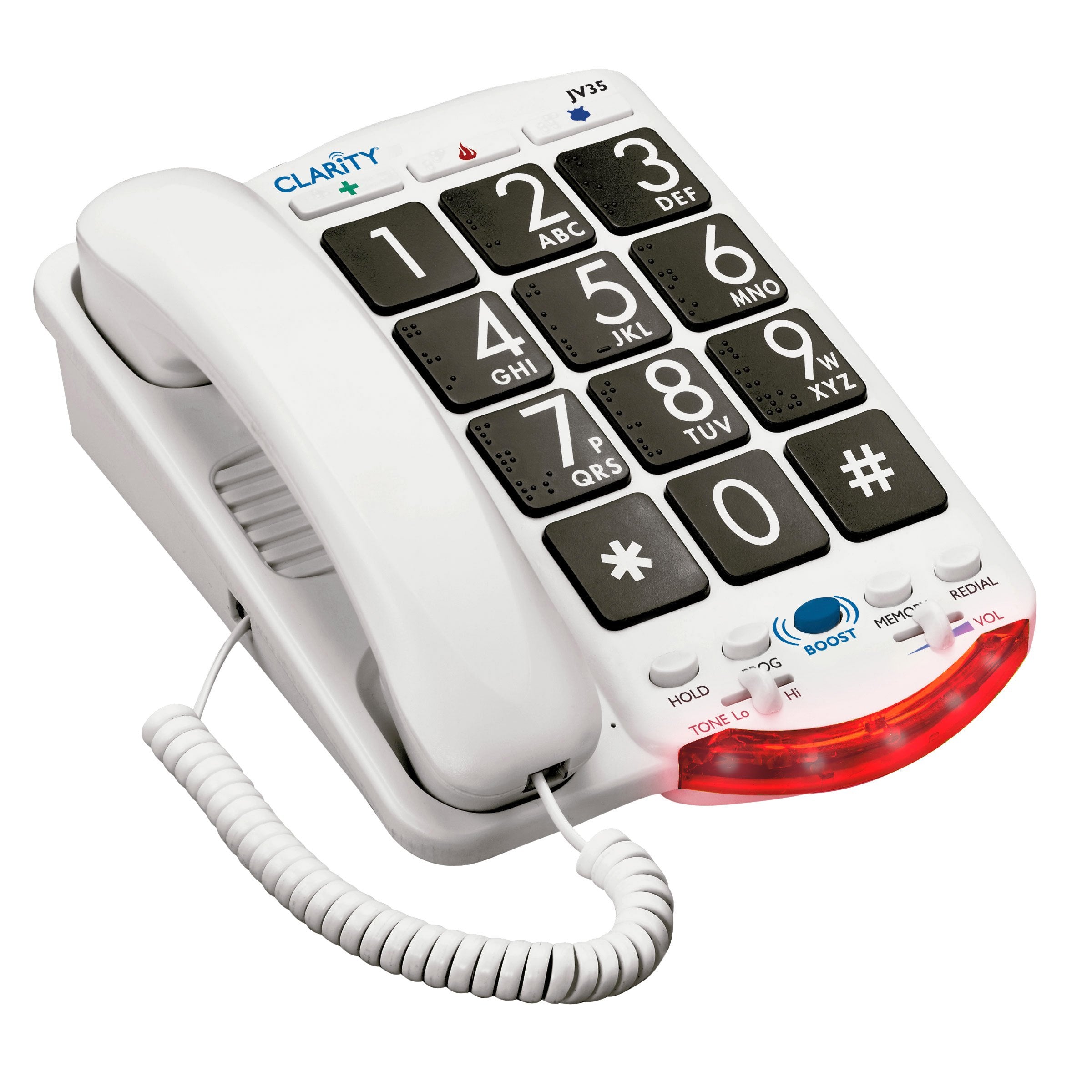 Clarity Jv35 Amplified Corded Phone With Talk Back Numbers