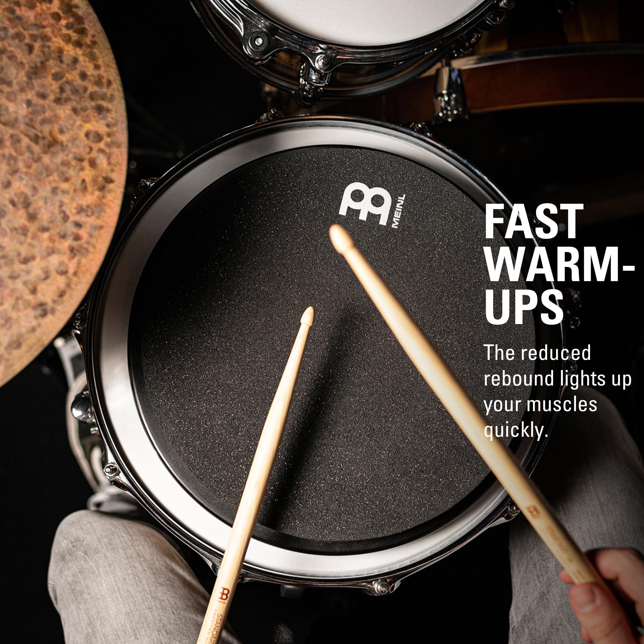 Meinl Cymbals 12'' Marshmallow Drum Practice Pad For Ultra Quiet Sticking, Medium Rebound And Mountable On Cymbal Stands (Mmp12B
