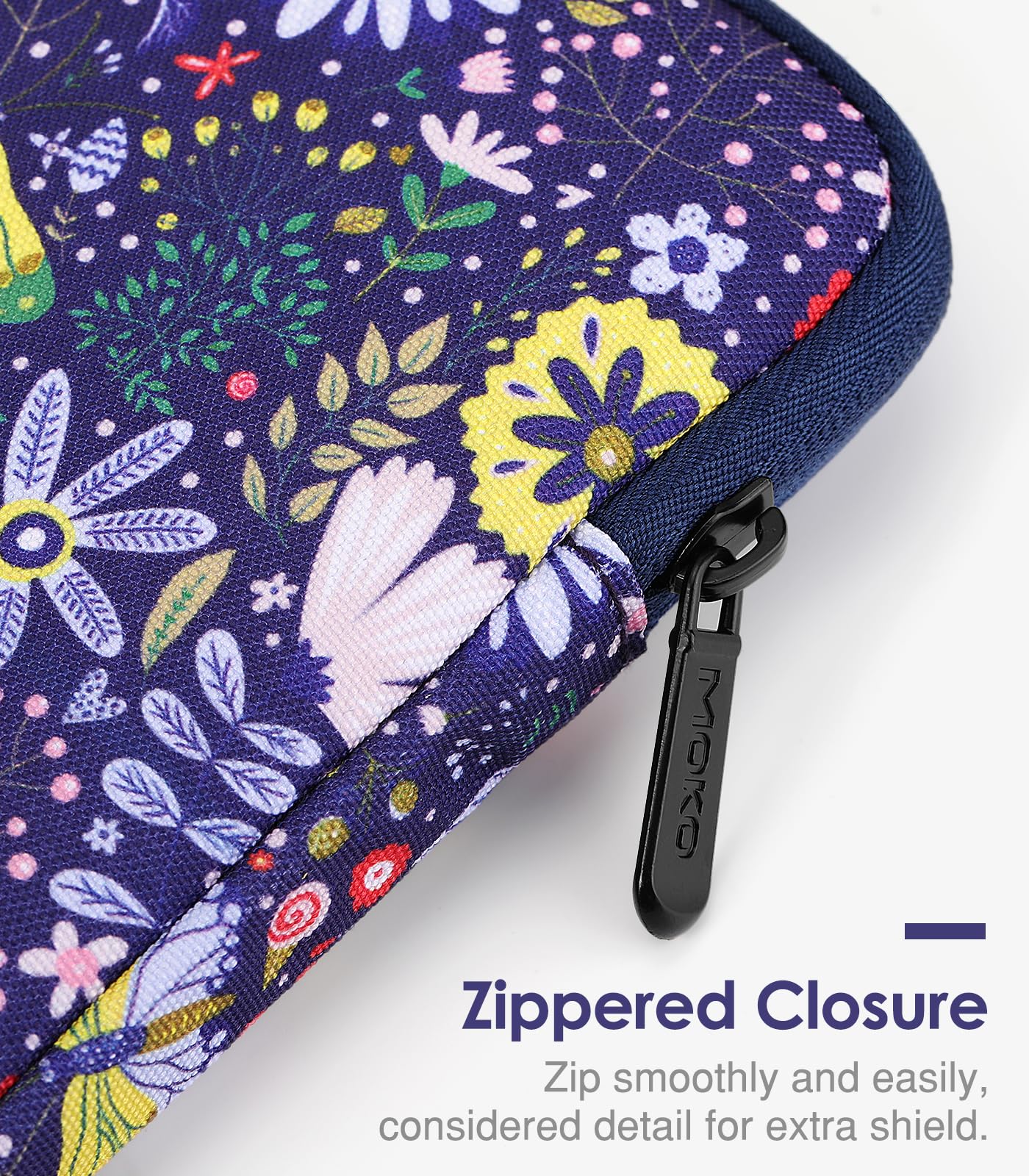 Moko Padded Ereader Sleeve Case For 6 7 Inch Tablet Bag, Protective Cover Pouch With Carabiner, Compatible With 7'' Ereader, Lig