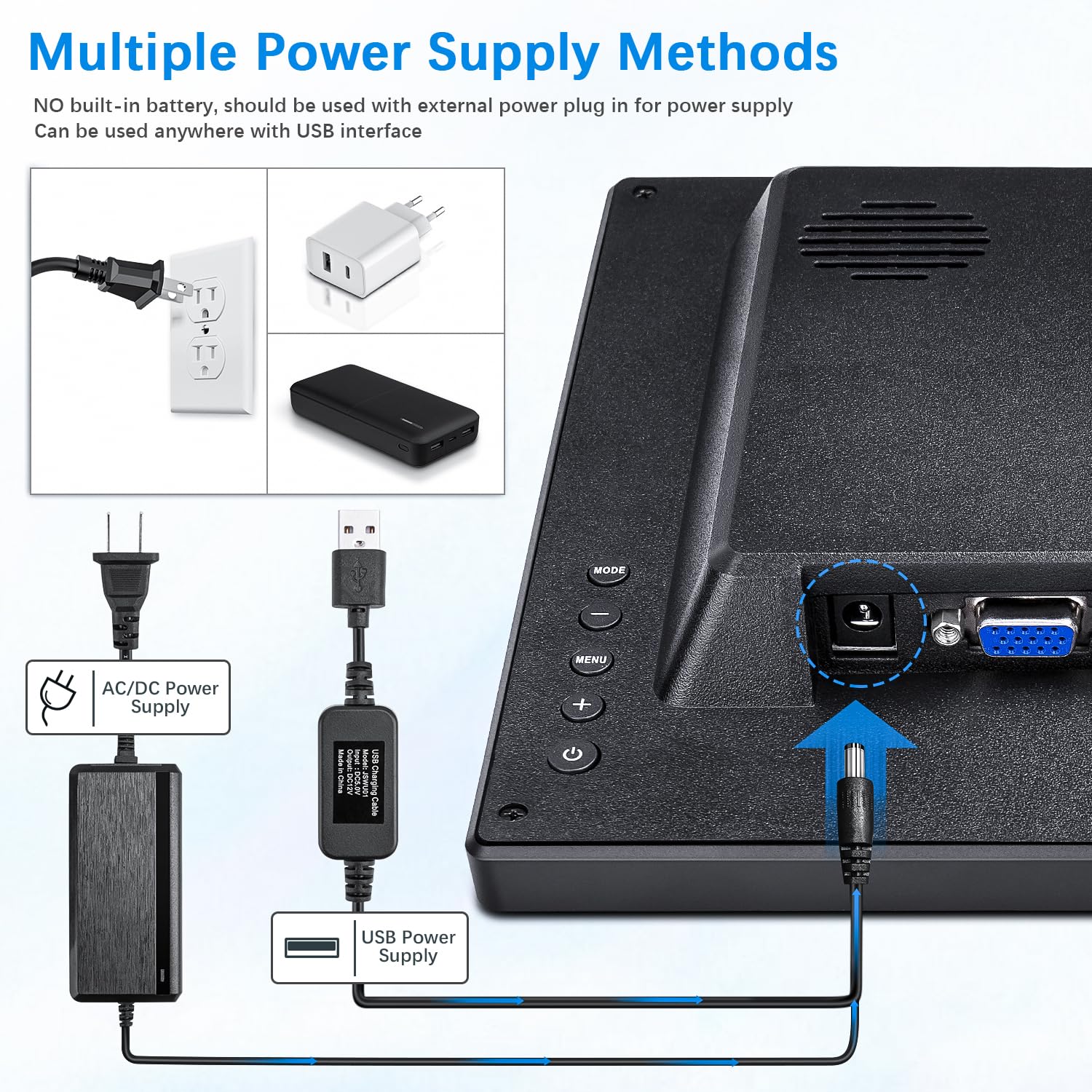 Haiway 13.3 Inch Security Monitor, 1366X768 Led Monitor Small Hdmi Monitor With Remote Control Built In Speakers, Mini Monitor H