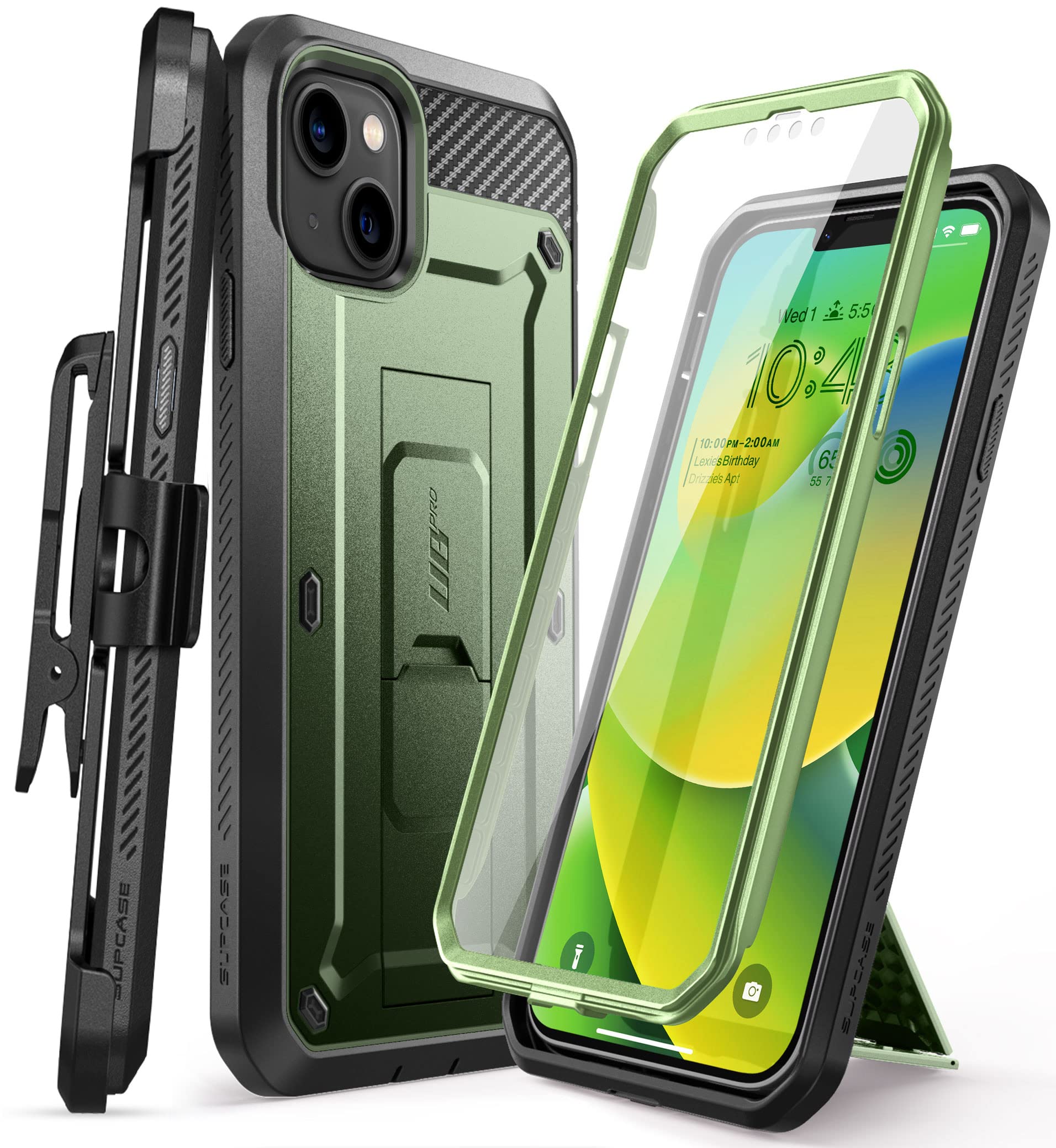 Supcase Unicorn Beetle Pro Case For Iphone 14 / Iphone 13 6.1'', Built In Screen Protector & Kickstand & Belt Clip Heavy Duty Ru