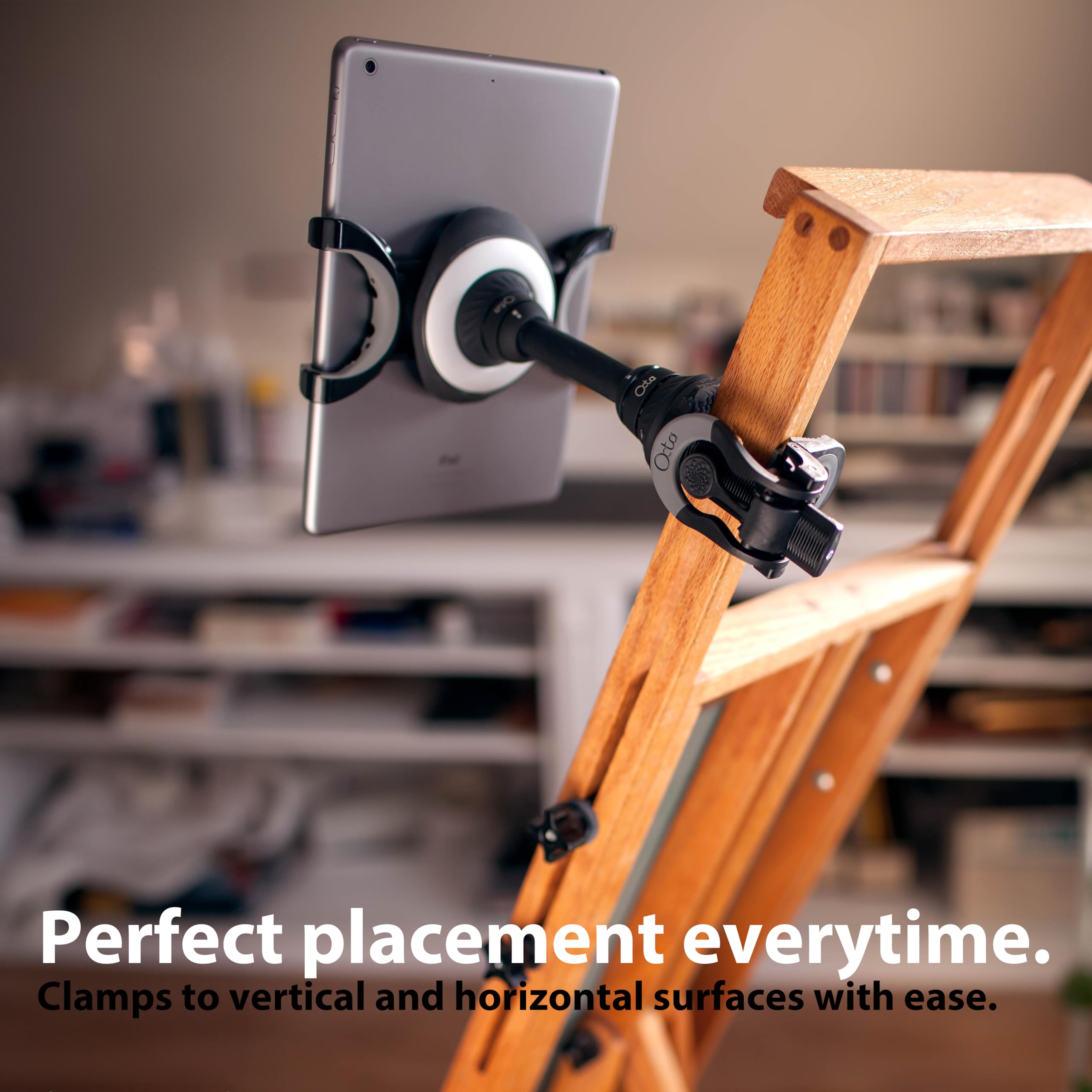 Octa Lynx 3-In-1 Tablet Holder, Stand And Mount - Grip 5   -13 Devices - Fits All Ipad, Kindle - Handsfree And Portable For Work