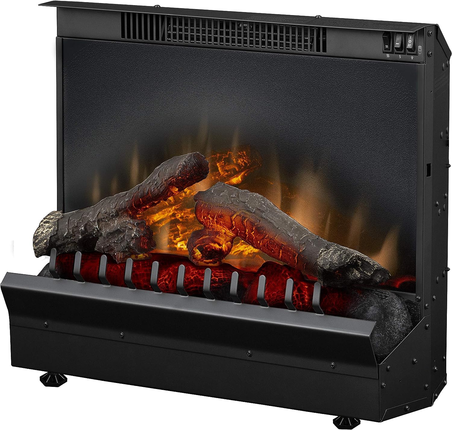 Dimplex Dfi Series 23' Log Set Electric Fireplace Insert With Remote (Model: Dfi2310), 4695 Btu, 120 Volt, 1375 Watt, Black
