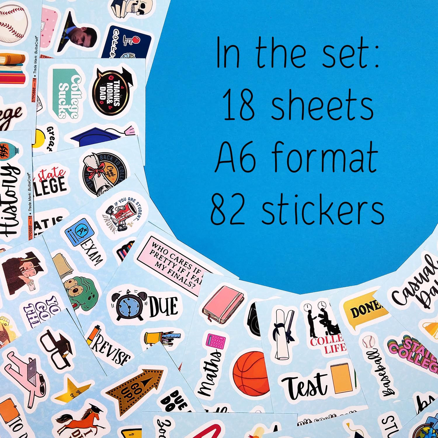 College Stickers For Water Bottles, Planners, Laptops Decals   College Party Supplies, College Party Decorations   College Gifts