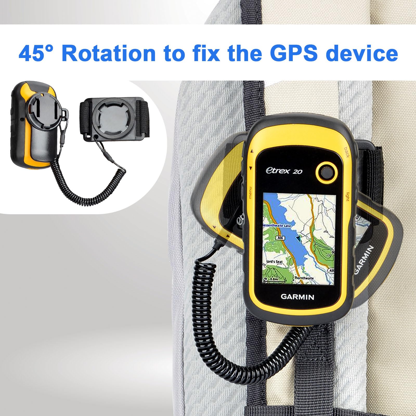 Healvaluefit Backpack Tether For Garmin Handheld Gps Devices, Hiking Backpack Mount Accessory For Garmin Inreach Etrex Gpsmap Or