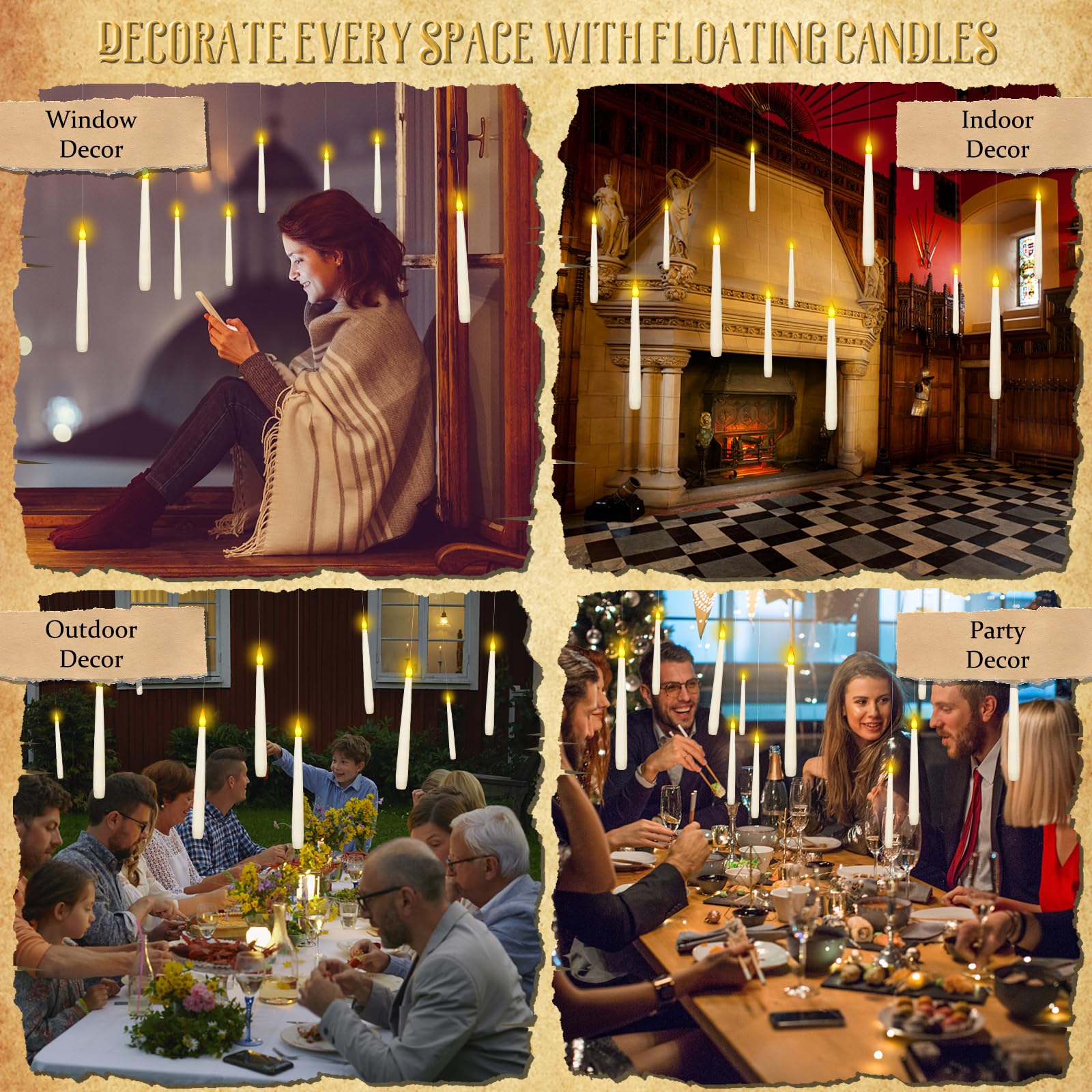 Enido 9 Pc Flickering Flameless Candles With Remote Timer For Romantic Ambiance And Home Decoration Battery Operated Candles Led