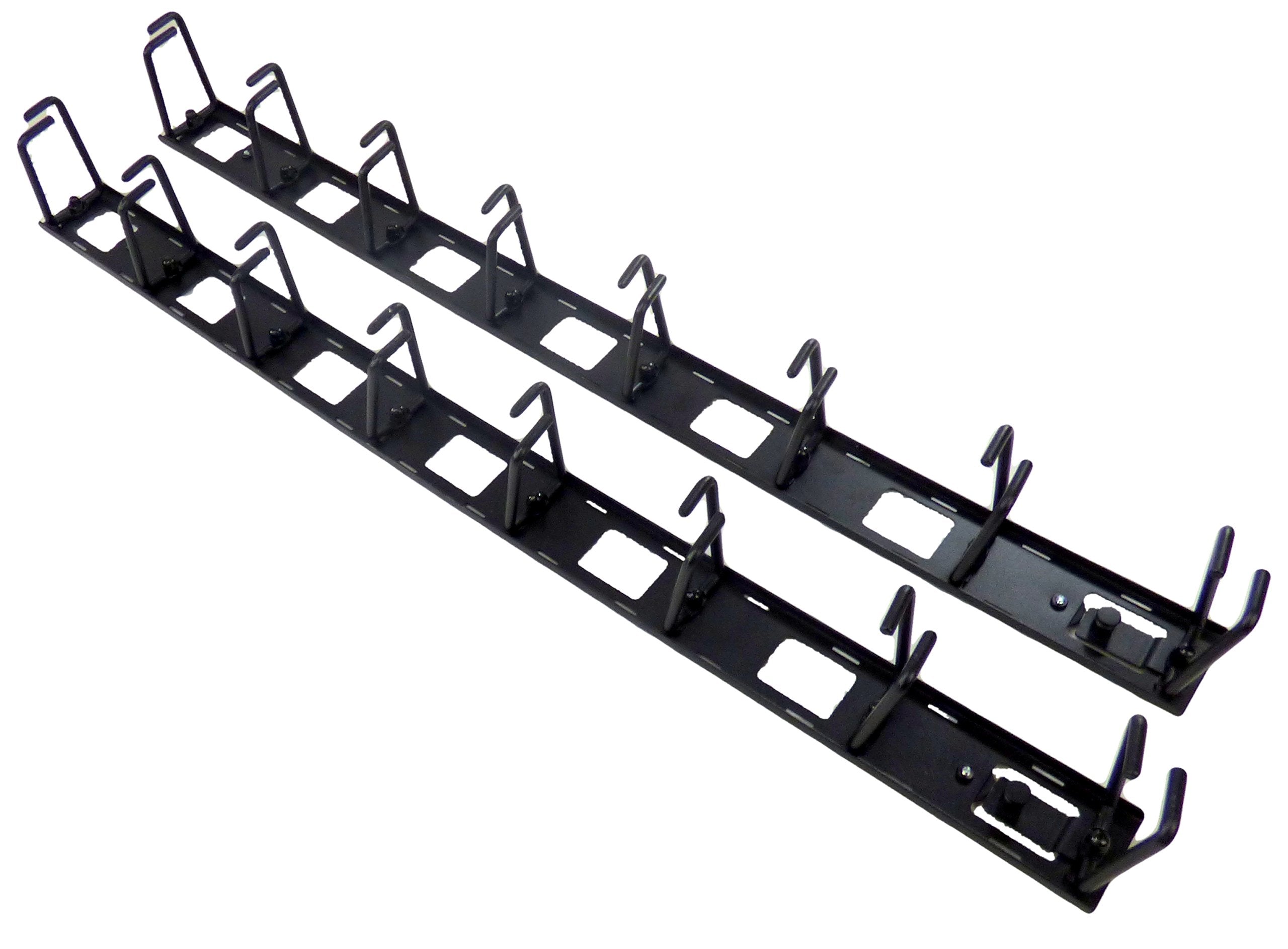 APC Rackmount Vertical Cable Organizer, AR8442, 8 Cable Rings, Zero U