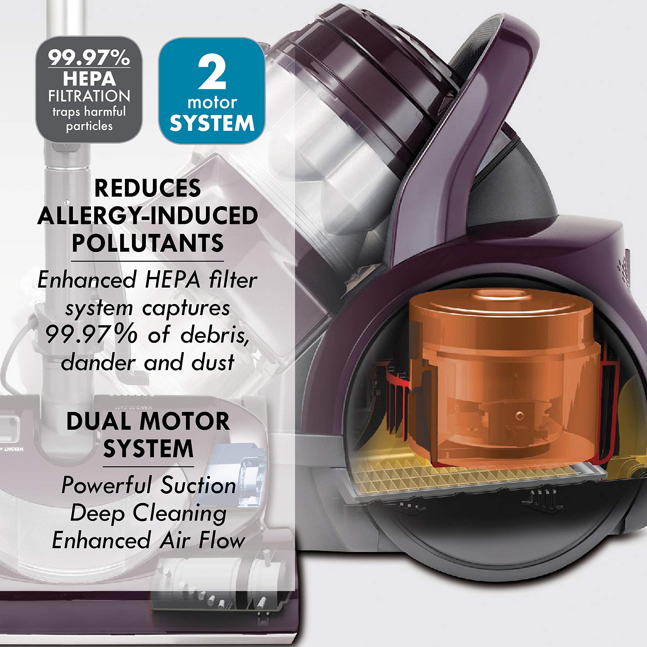 Kenmore Friendly Lightweight Bagless Compact Canister Vacuum, Hepa, Extended Telescoping Wand, Retractable Cord And 2 Cleaning T