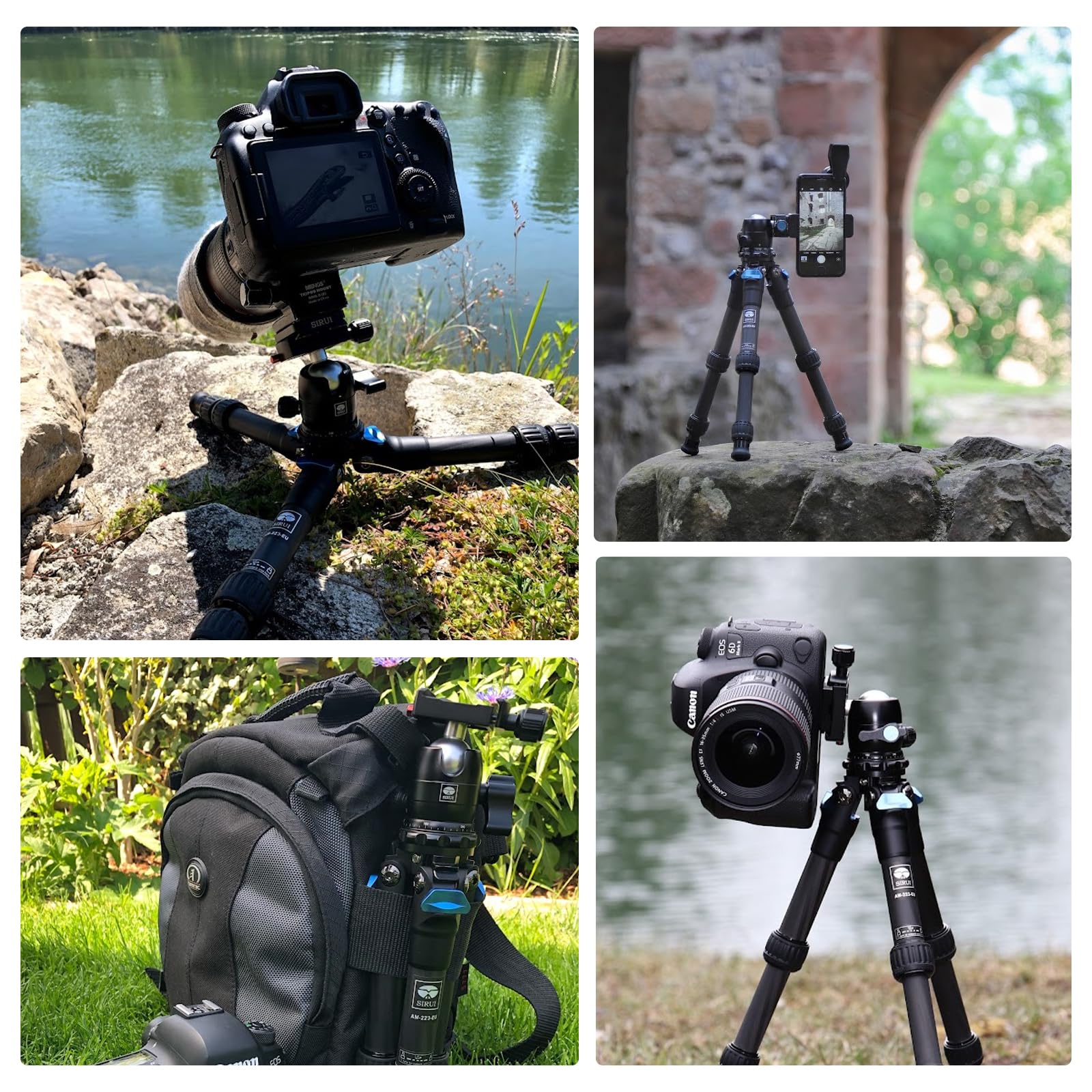 Sirui Camera Tripod Ball Head, 10Kg/22.05Lbs Loading Capacity, 360�Panning Base, Aluminum Build Quality, Safety Lock, Universal Mounting Plate For Easy Attachment (B 00K Ball Head)