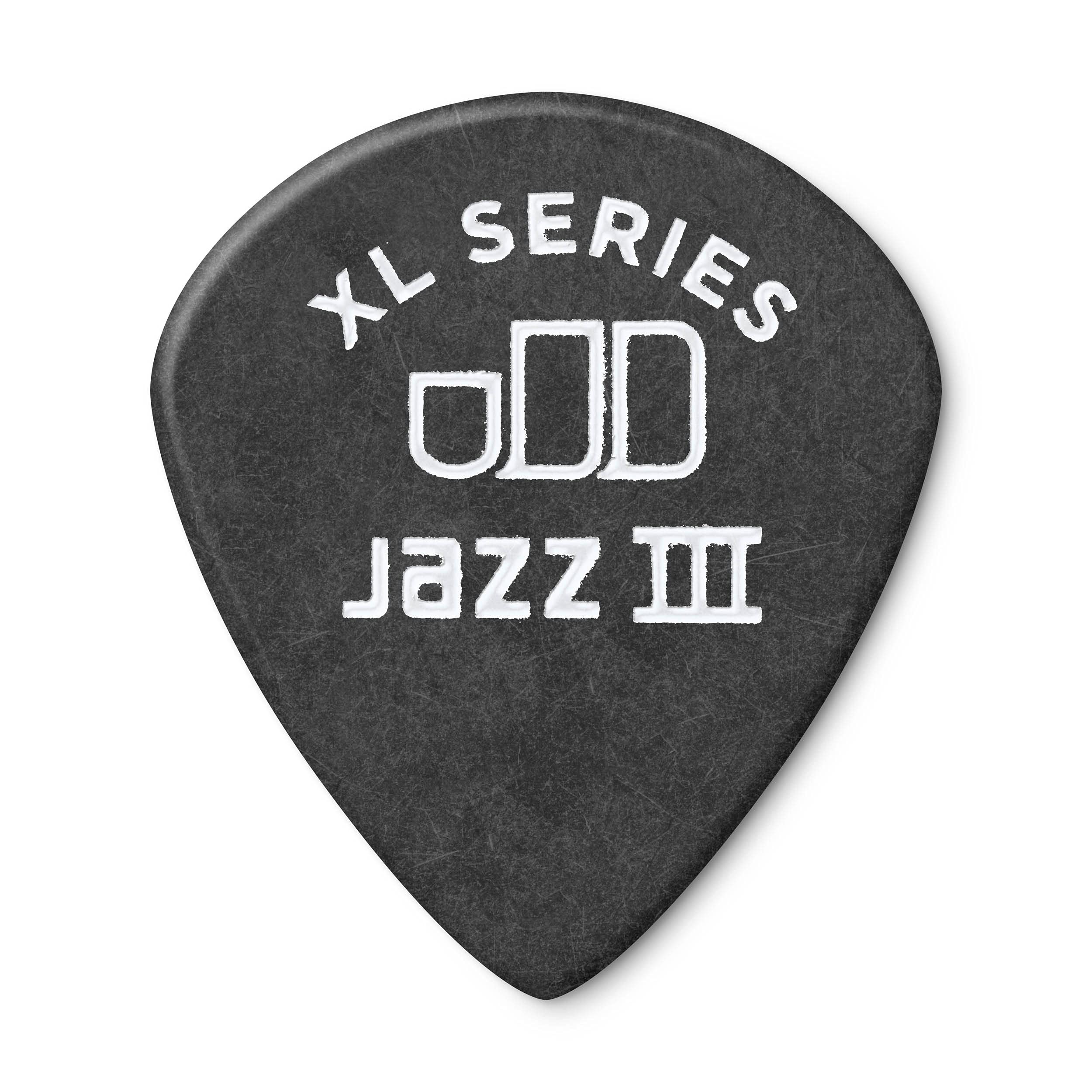 Dunlop 498R1.35 Tortex Jazz Iii Xl, Black, 1.35Mm, 72/Bag