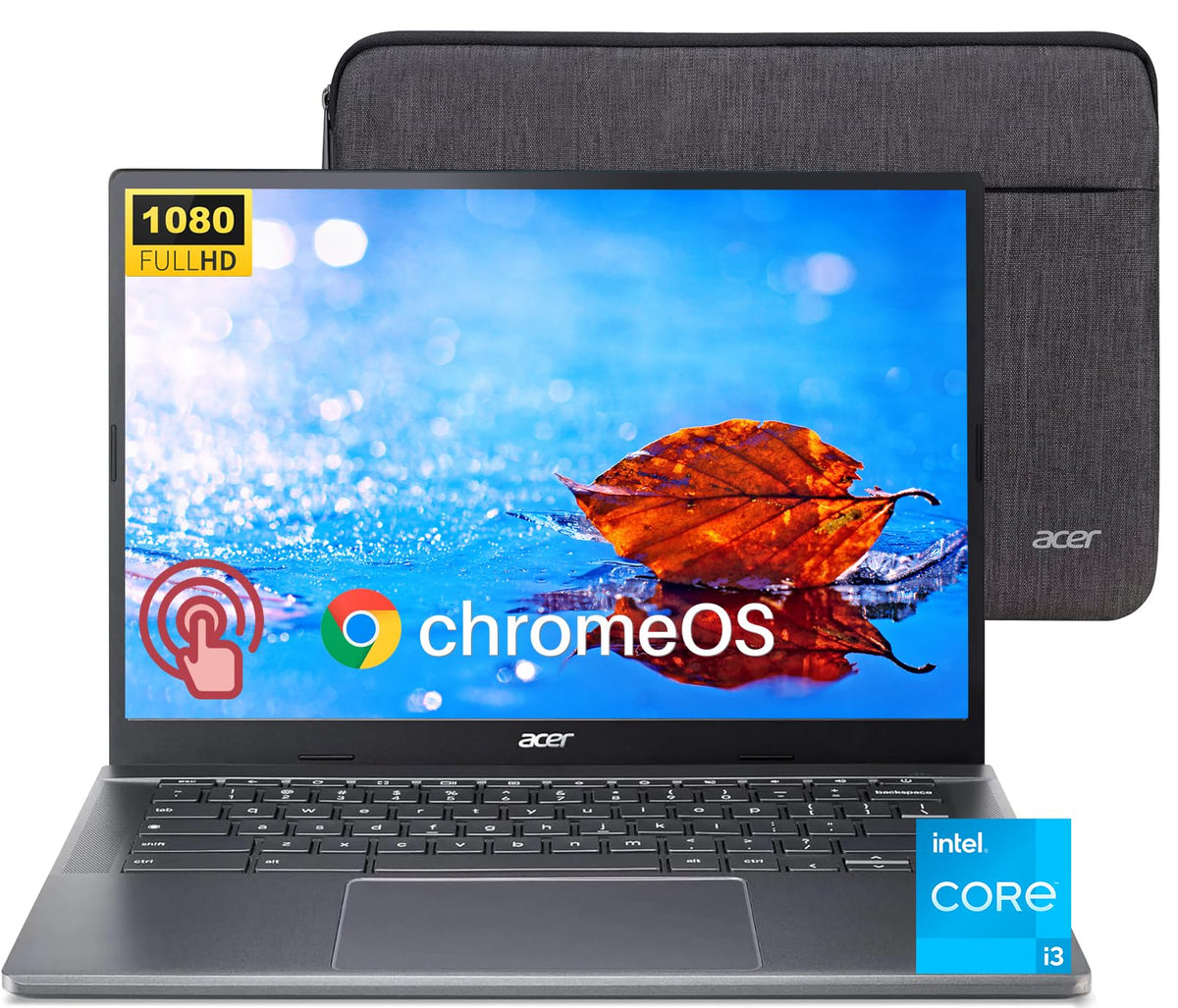 Acer Chromebook Plus 514 Laptop 2024, 14 Inch Fhd Ips Touchscreen, Intel Octa Core I3 N305, 8Gb Lpddr5 Ram, 1Tb Ssd, Wi Fi 6E, F
