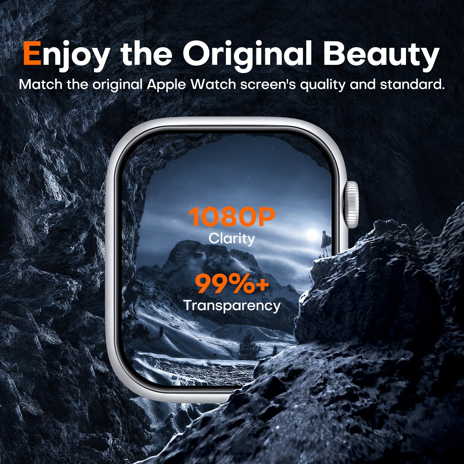 [8 Pack] L?K Designed For Apple Watch Series 9/8/7 Screen Protector 45Mm  [Anti Scratch+Self Healing+Ultra Thin+ 0 Bubble] Hd Tp