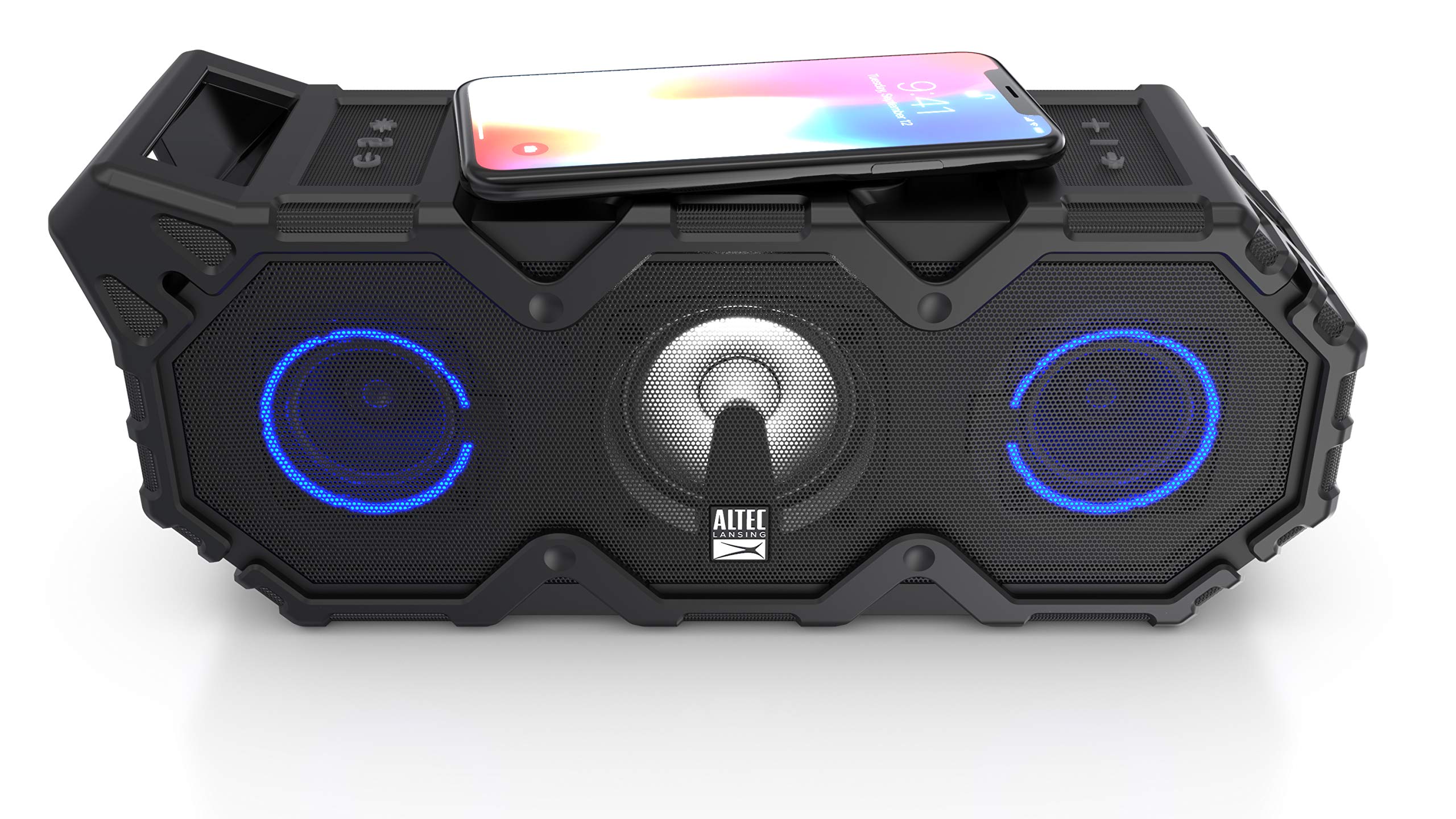 Altec Lansing Super Lifejacket Jolt - Waterproof Bluetooth Speaker, Durable & Portable Speaker with Qi Wireless Charging and Cus