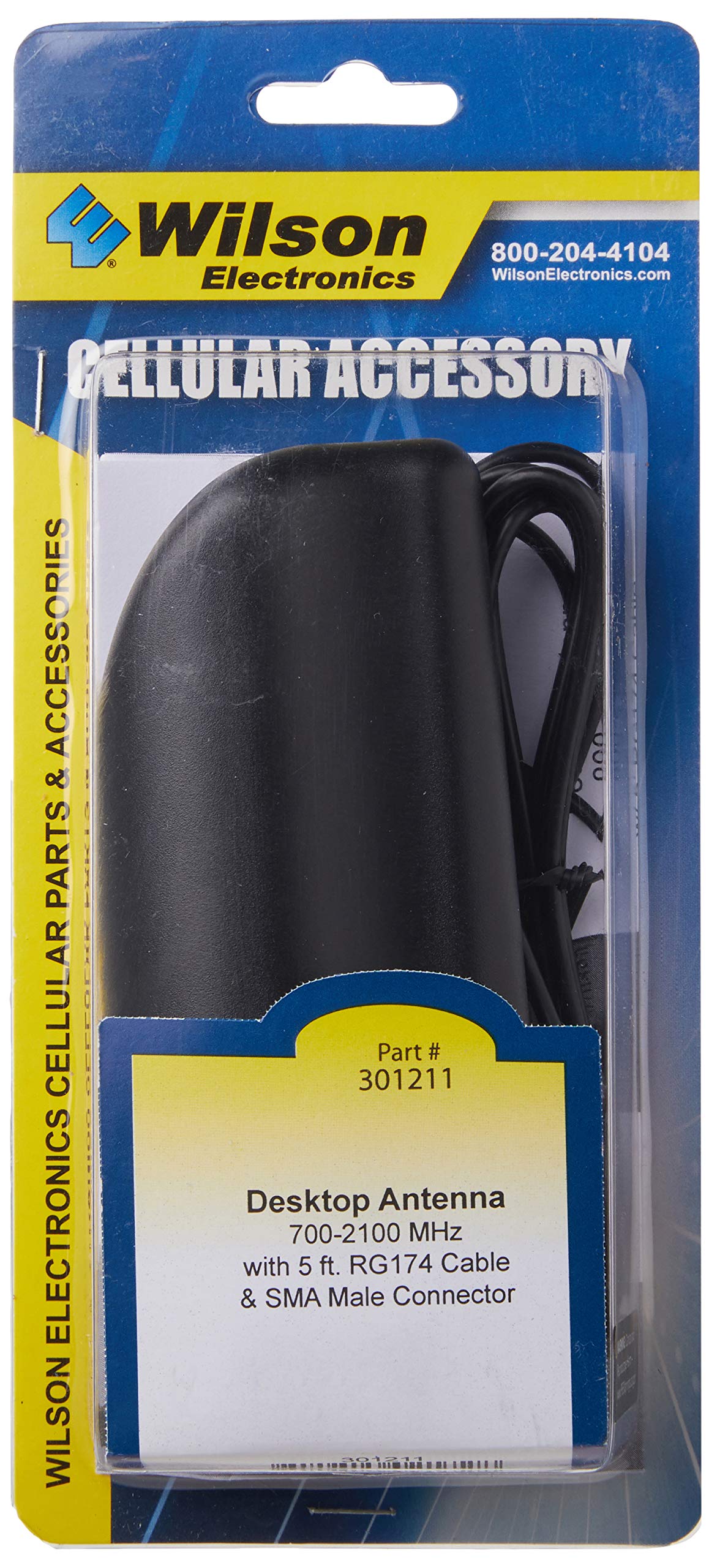 Wilson Desktop Cellular Antenna 700 2100 Mhz With 5 Foot Cable And Sma Male Connector