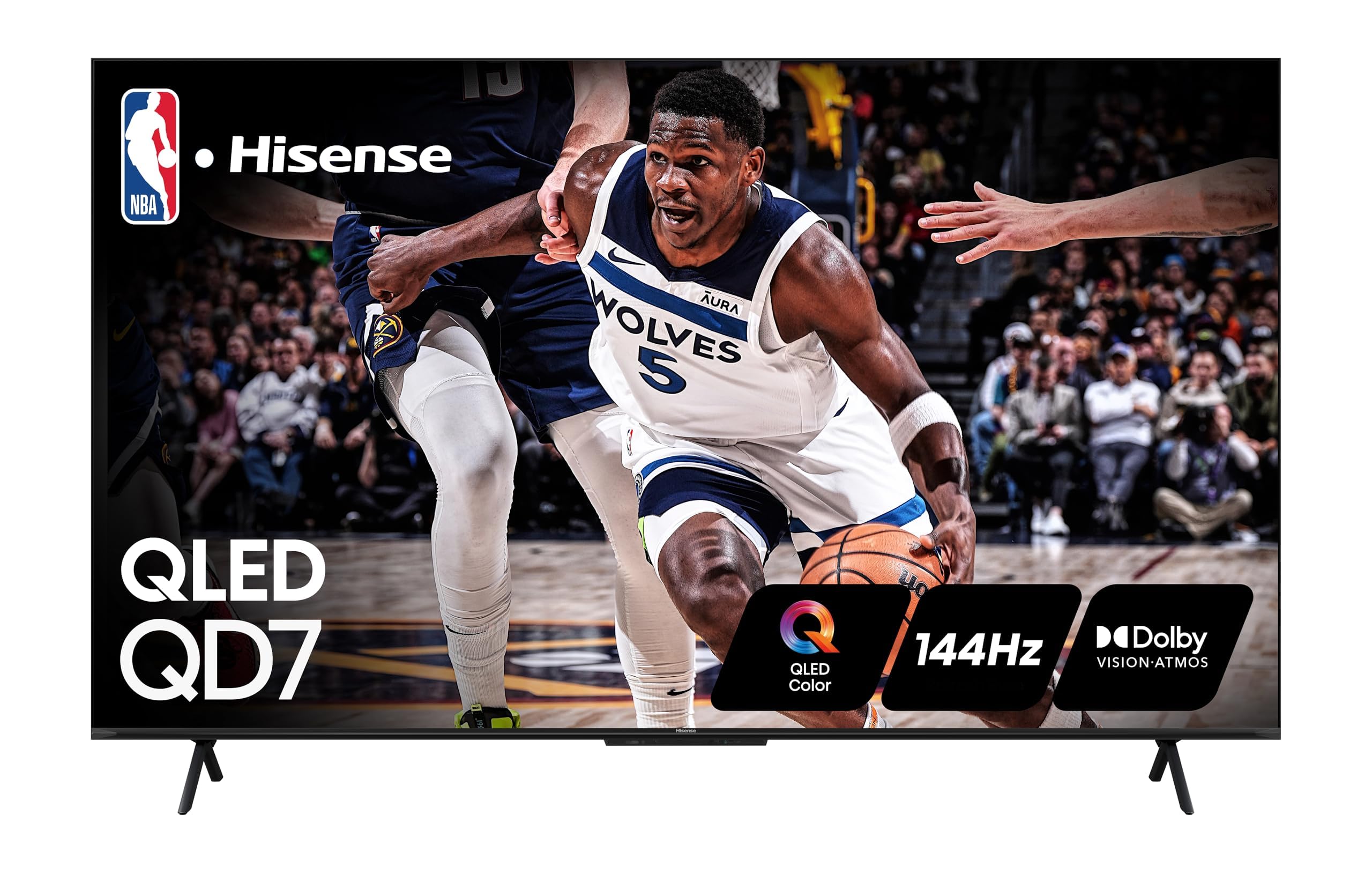 Hisense 75 Inch Class Qd7 Series Qled 4K Uhd Google Smart Tv (75Qd7N, 2024 Model)   Qled, Native 144Hz, Motion Rate 240, Direct