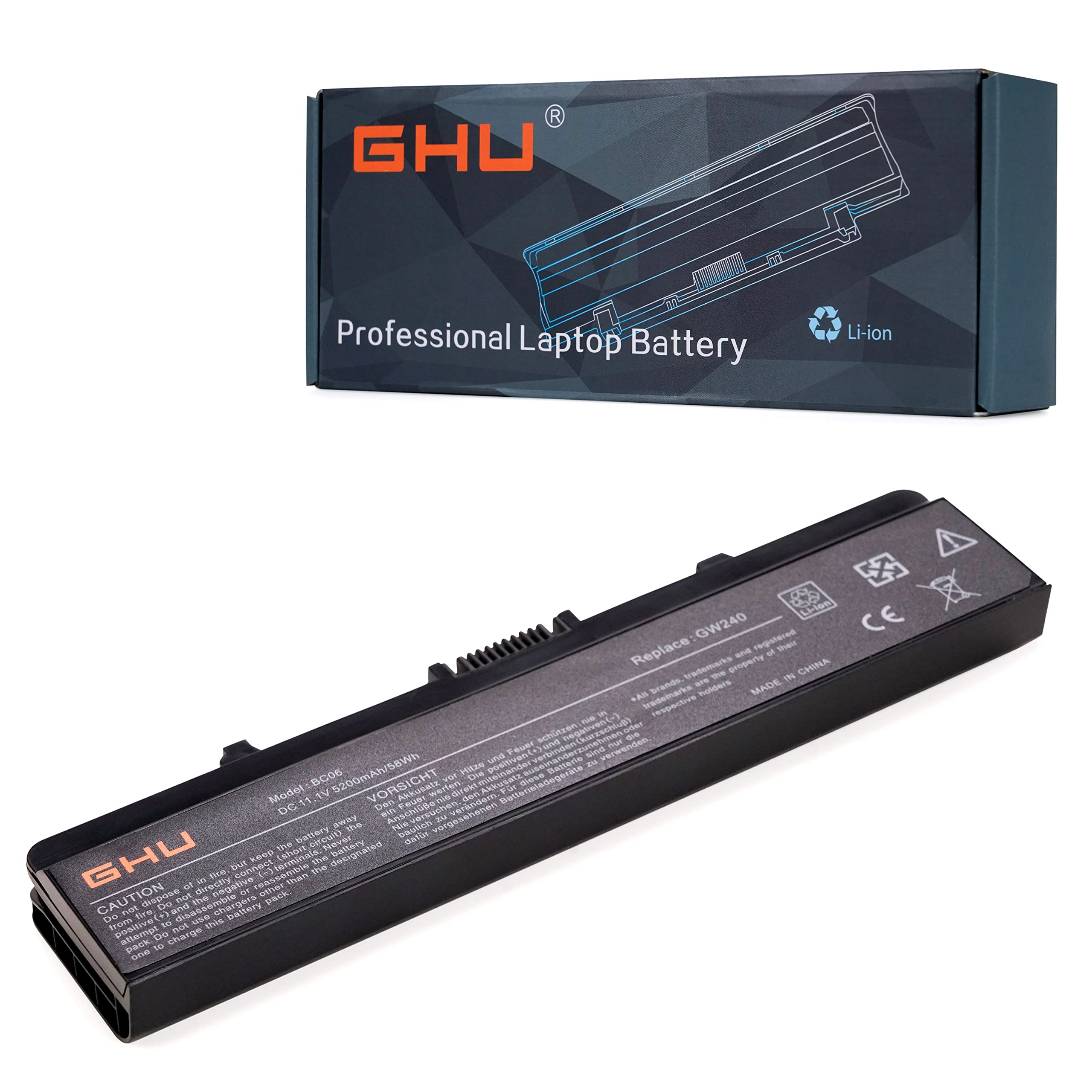 Ghu New Battery X284G Gw240 58 Wh Compatible With Dell Inspiron Computer 1525 1526 1545 1546 Pp29L Pp41L Pn Xr693 Gp952 Ru586 Rn