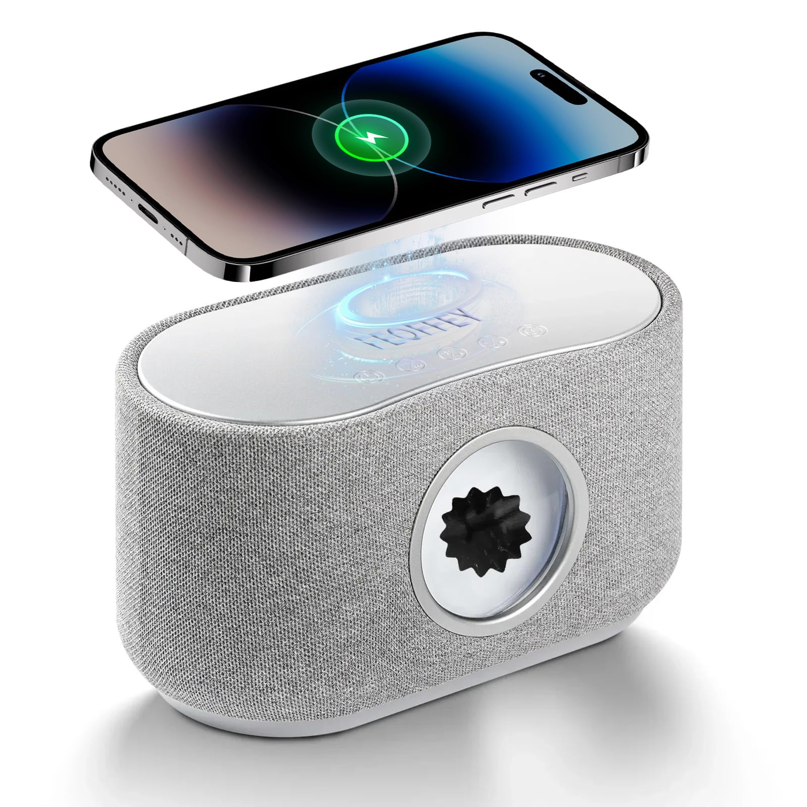 Magnetic Fluid Speaker,Dancing Ferrofluid Speaker With Music Visualization Touch Control Stereo Sound + 3 Modes + 15W Wireless C