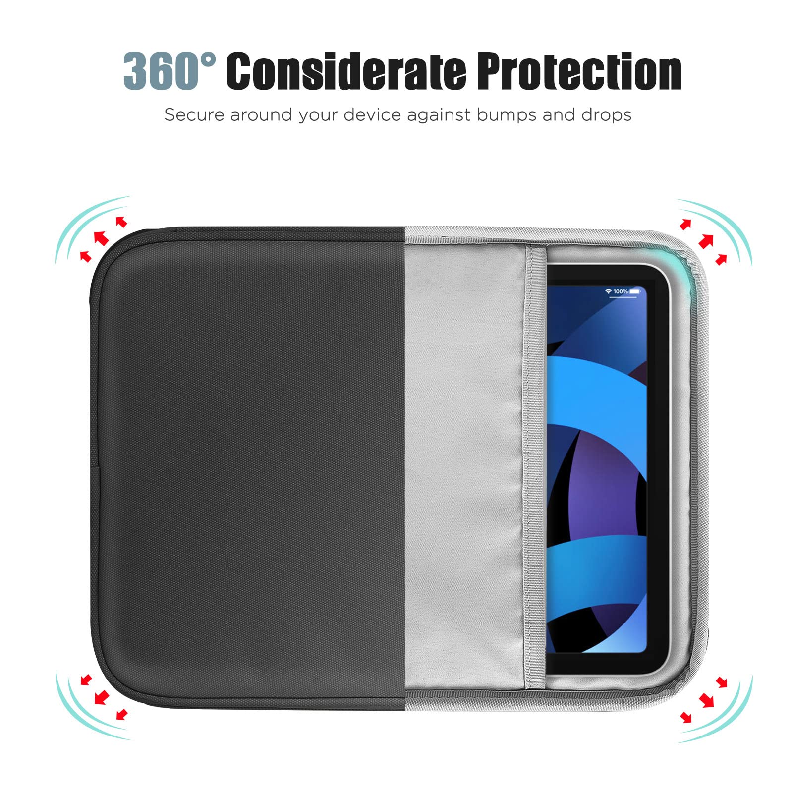 Timovo 9-11 Tablet Sleeve For Ipad 11-Inch A16 2025, Ipad 10Th Gen. 10.9, Ipad 10.2, Ipad Air 11 Inch/5Th/4Th Gen. 10.9, Galaxy