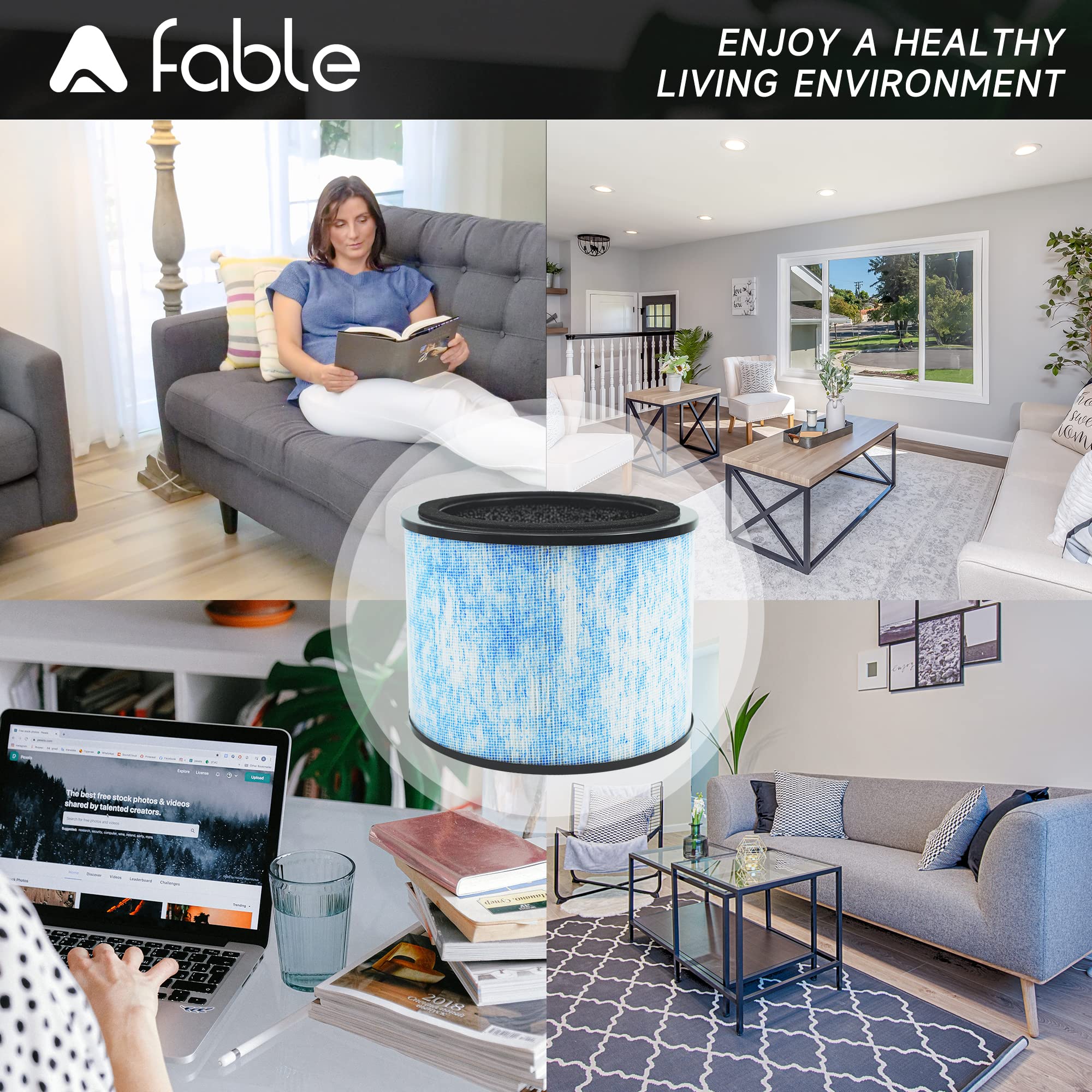 2 Pack Ap200 3 In 1 H13 True Hepa Replacement Filters Compatible With Instant Ap200, Pre Filter & H13 Grade True Hepa Filter & H