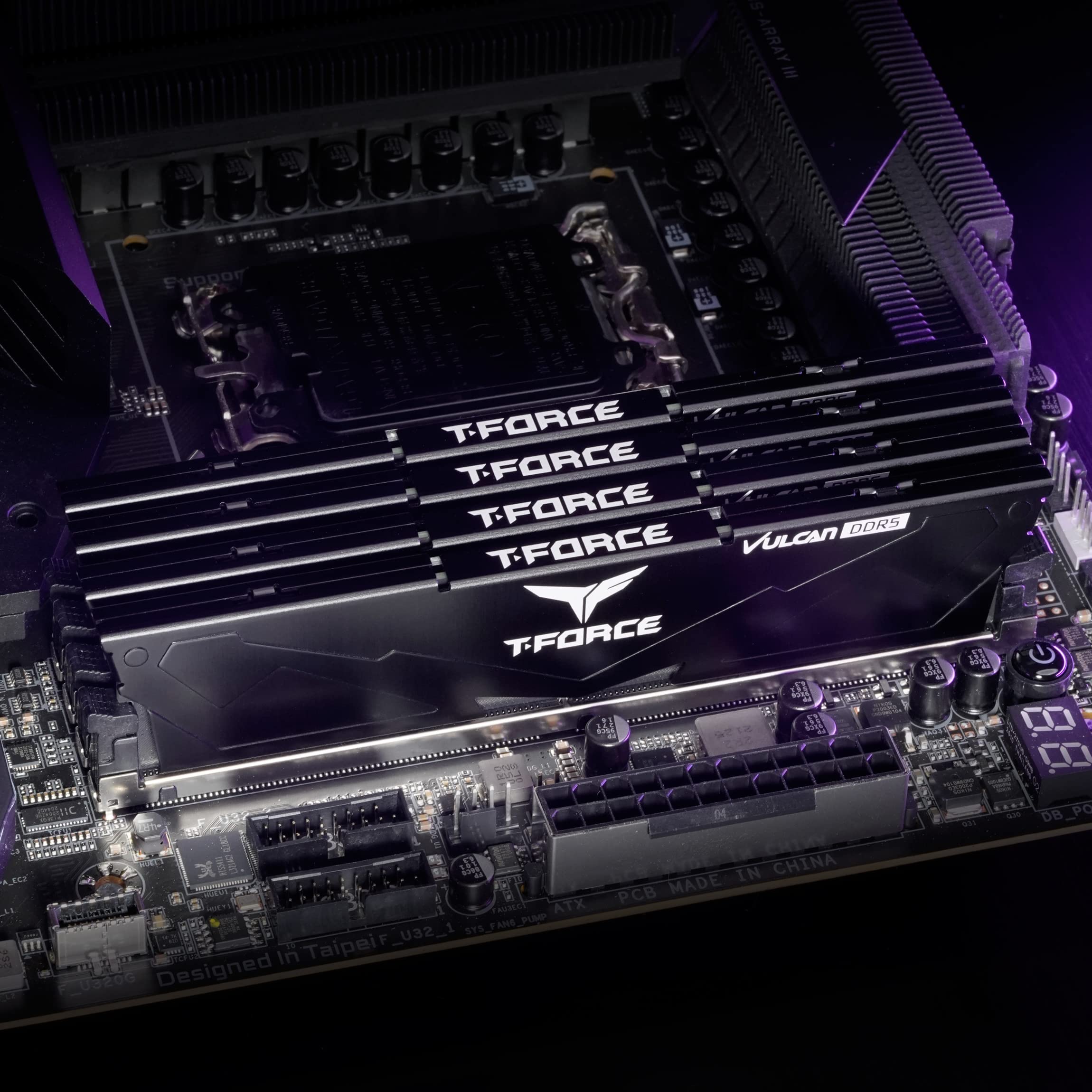 Teamgroup T Force Vulcan Ddr5 32Gb (2X16Gb) 6400Mhz (Pc5 51200) Cl32 Desktop Memory Module Ram For 600 700 Series Chipset Xmp 3.