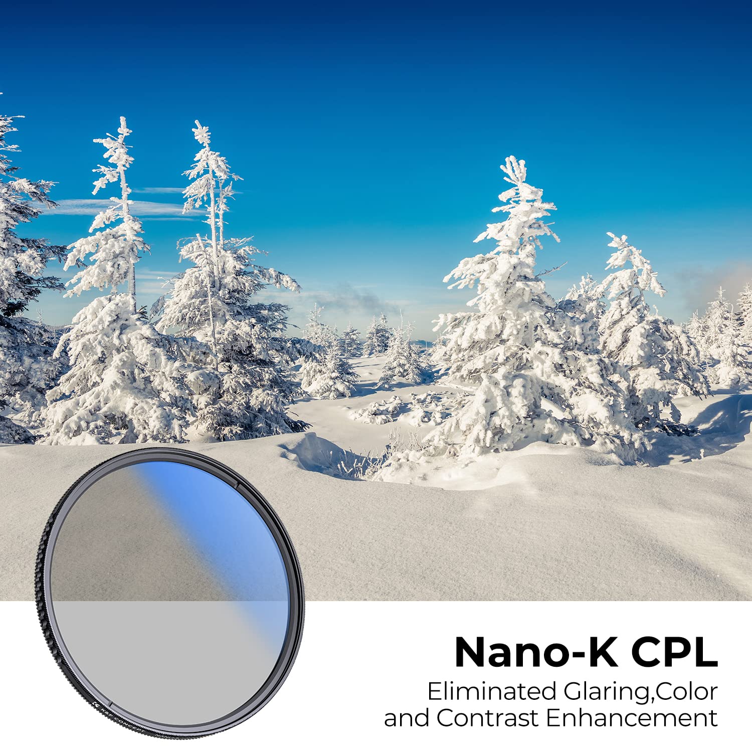 K&F Concept 49Mm Circular Polarizer Filter Ultra Slim 18 Multi Coated Optical Glass Circular Polarizing Filter For Camera Lenses