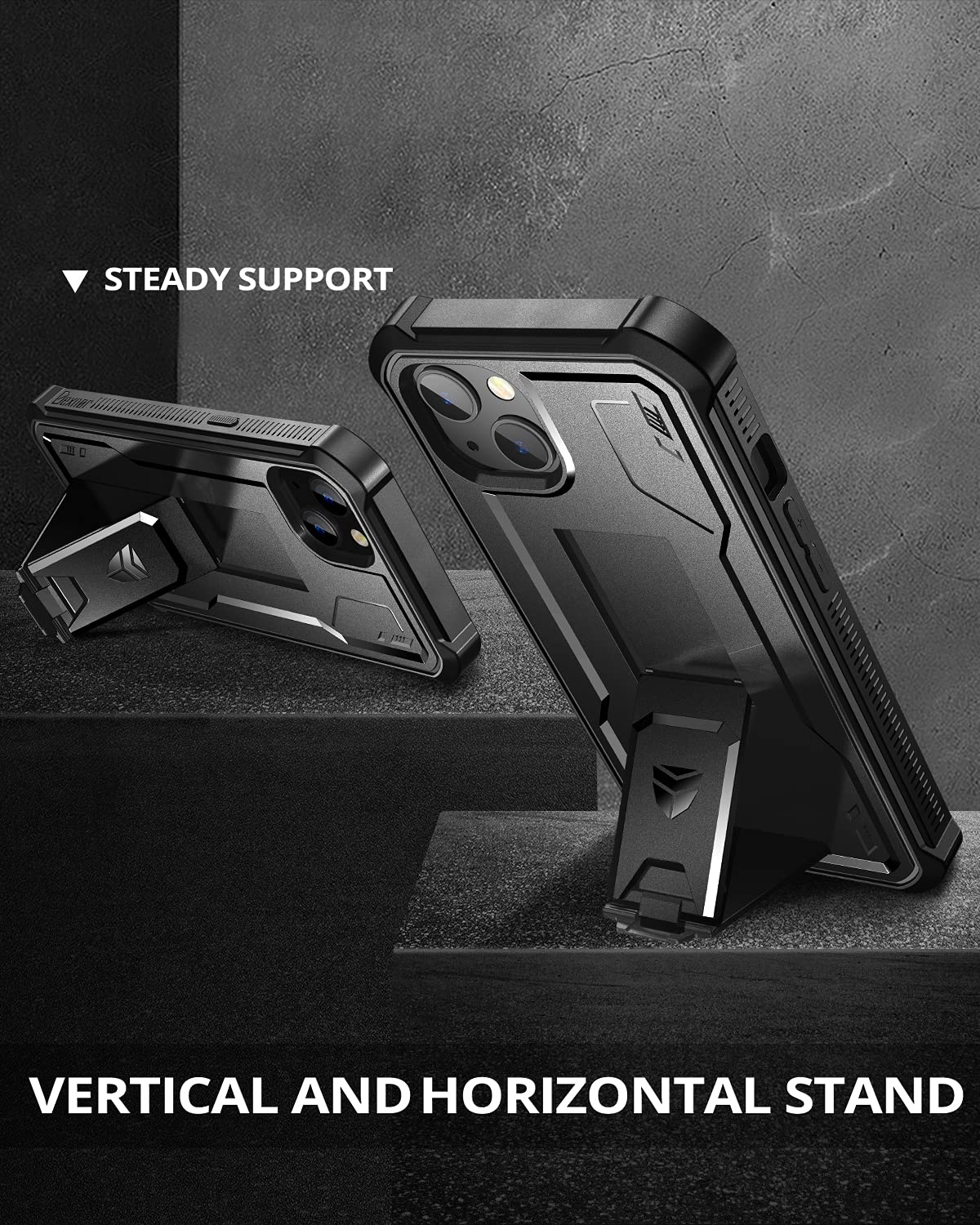 Dexnor For Iphone 14 Case For Iphone 13 Case 6.1 Inch, [Built In Screen Protector And Kickstand] Heavy Duty Military Grade Prote