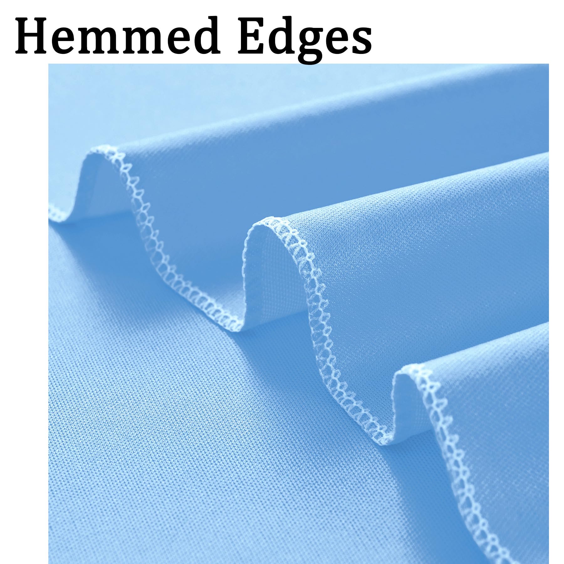 10X8Ft Wrinkle Free Baby Blue Backdrop Curtains For Parties, Thick Fabric Backdrop Drapes For Wedding Birthday Photography Baby