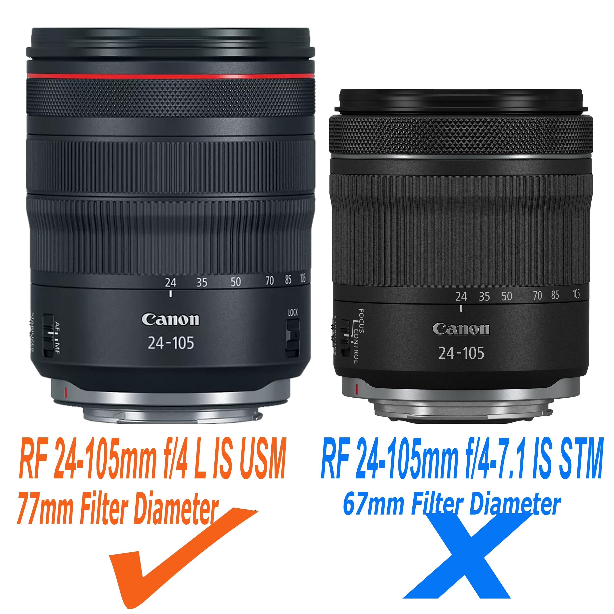 Rf 24 105Mm F4L Lens Hood, Ew 83N Hood, Dedicated Petal Bayonet Mount Lens Hood Shade, Reversible Non Glare Matte Finish, Ew 83N