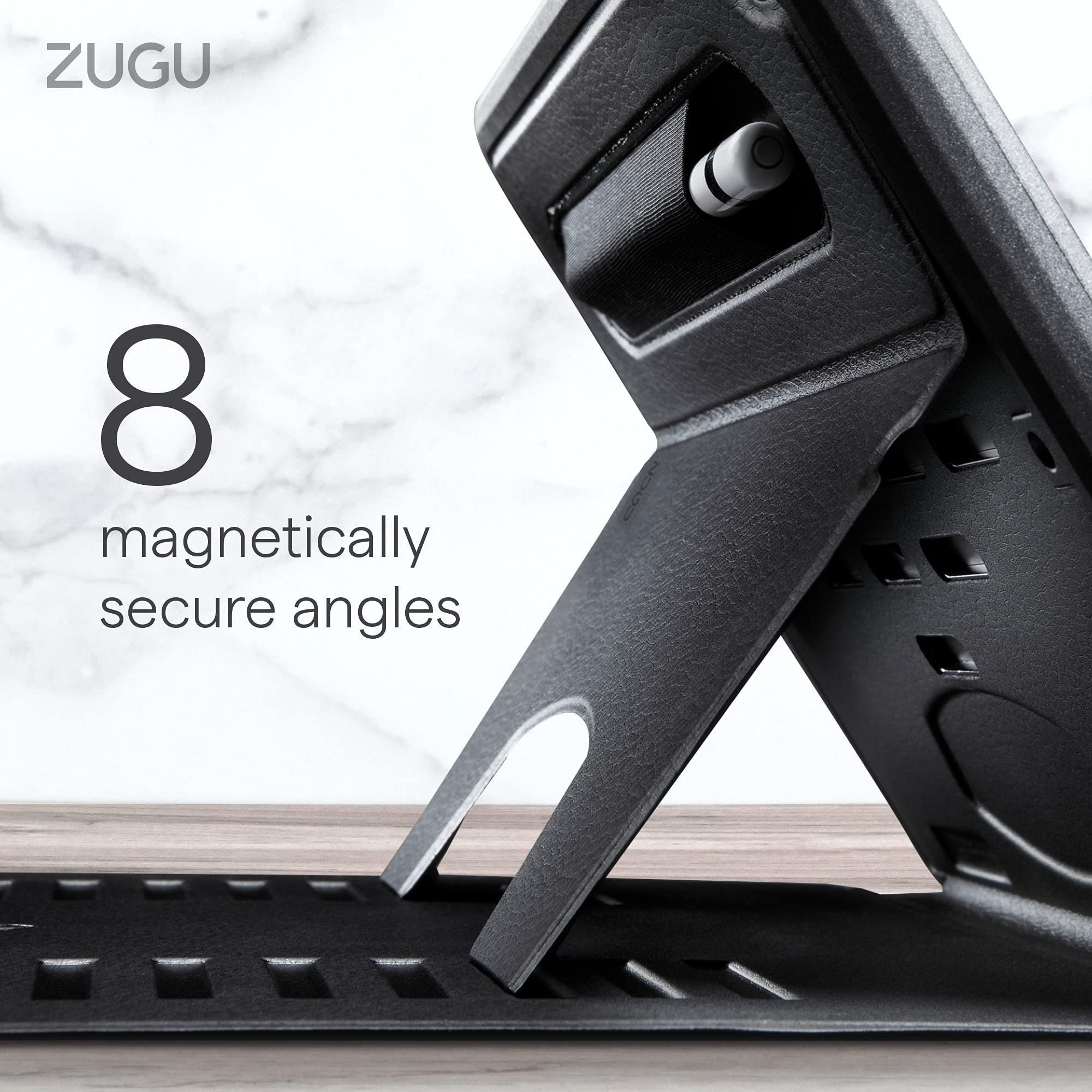 Zugu Case For 10.2 Inch Ipad 7Th / 8Th / 9Th Generation Case (2021/2020/2019), Protective, Thin, Sleek Design, Magnetic Stand, Sleep/Wake Cover, Magnetic Cover, Slate Blue