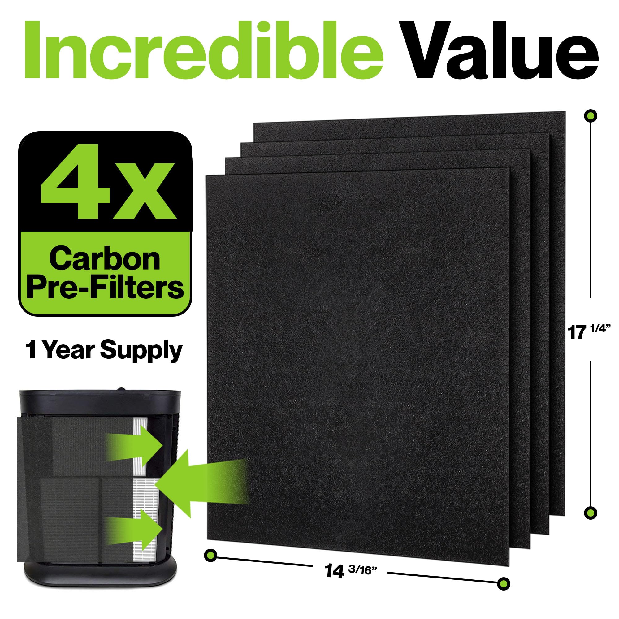 Durabasics Pre Filters For Honeywell Hpa300 Replacement Filters, Honeywell Prefilter A, Honeywell Filter A, Prefilter For Honeyw