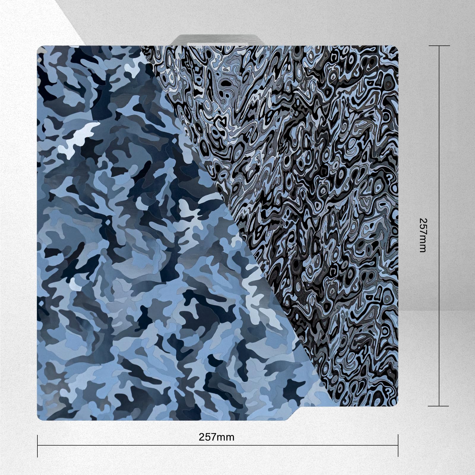 Ajoyib Pey (Camouflage & Ripple) 3D Printer Print Bed Spring Steel Build Pate Compatible With Bambu X1 / X1C / X1E / P1P / P1S /