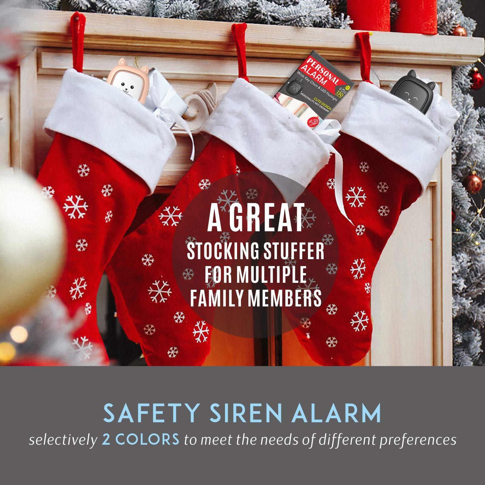 Safe Sound Personal Alarm,2 Pack 130 Db Loud Siren Song Emergency Safety Alarm Keychain With Led Light, Self Defense Siren   Saf