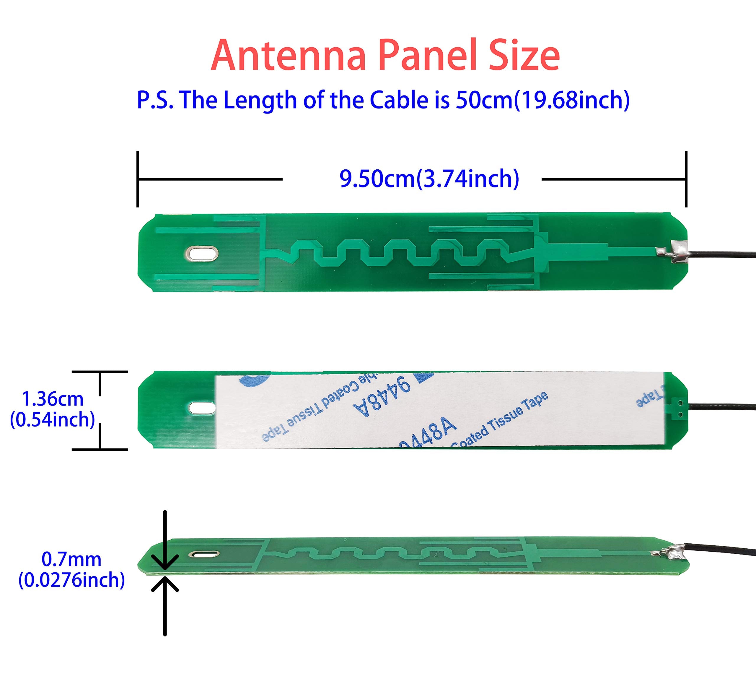 2 X 8Dbi 2.4Ghz 5.8Ghz Dual Band Wifi Antenna Ipex Internal Antenna With 50Cm Cable For Mini Pcie Card
