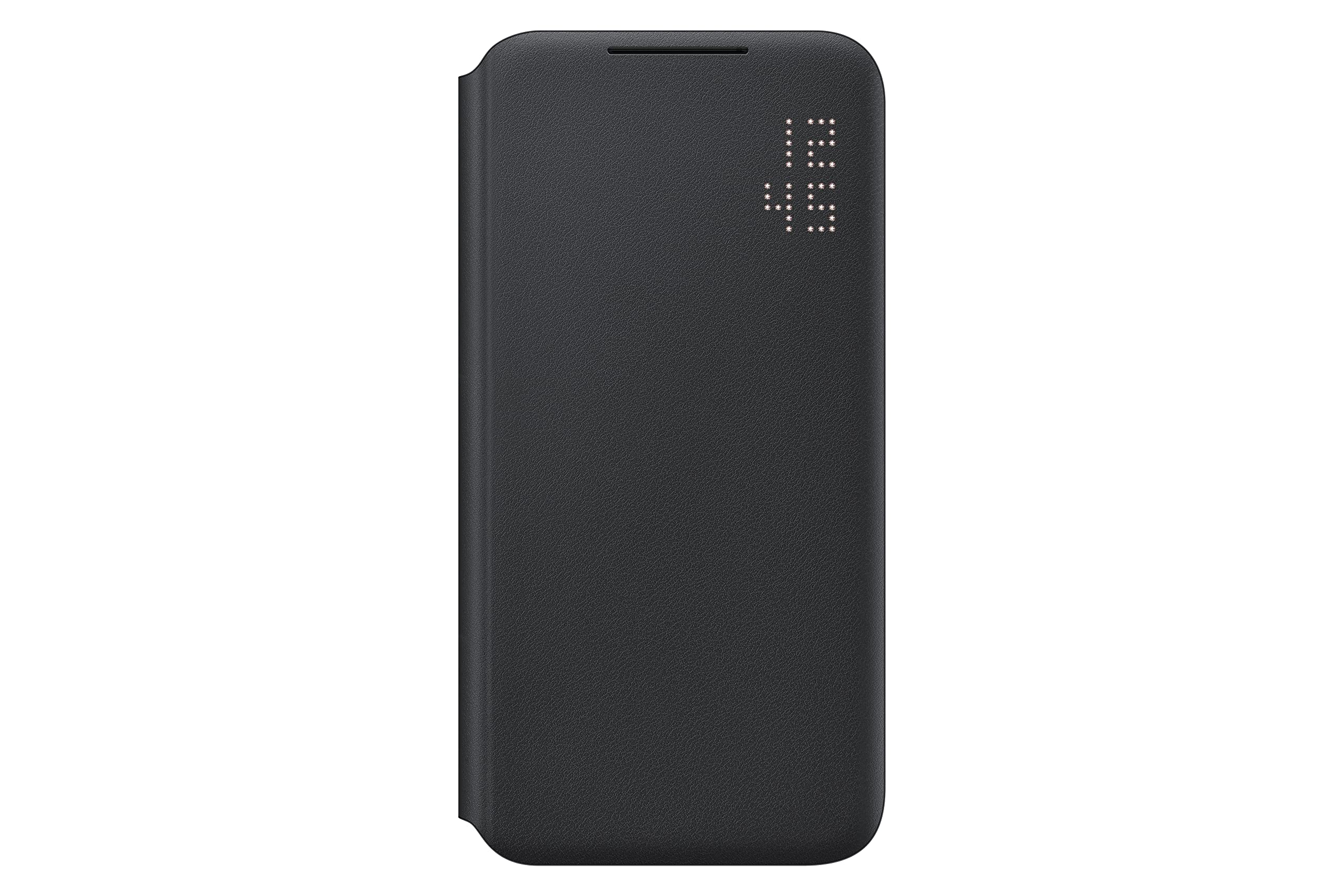 SAMSUNG Galaxy S22 LED View Cover, Protective Phone Case, Tap Control, Card Pocket, Customizable, Shockproof, US Version, Black,