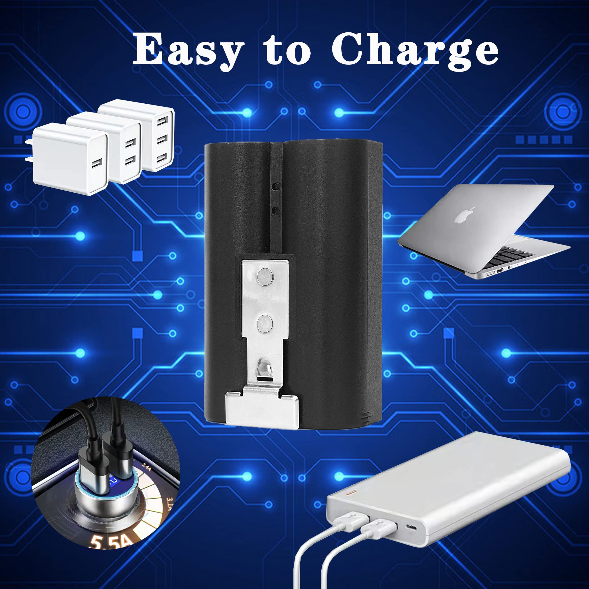 2Sets Battery And Usb Charging Station,Battery Is Compatible With Ring Doorbell, For Video Doorbell 2/3 And Spotlight Cam Batter