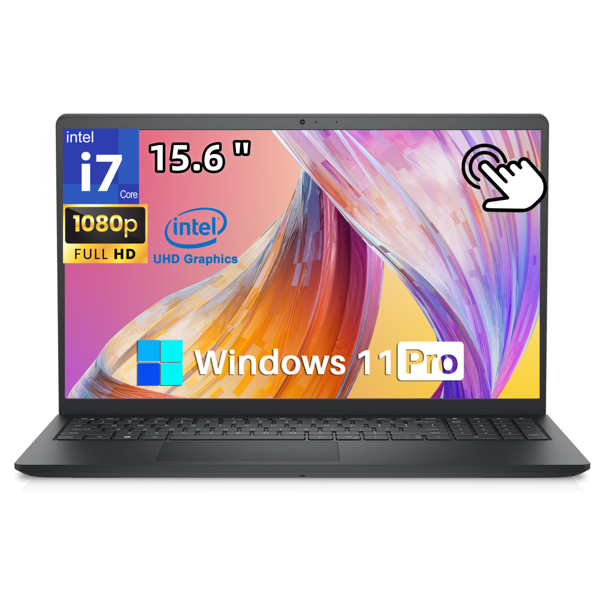 Dell 15 Laptop Touchscreen DC15250, Intel 13th Gen i7-1355U(10-Core), 15.6-inch FHD Anti-Glare Display, 32GB RAM, 1TB SSD, Intel