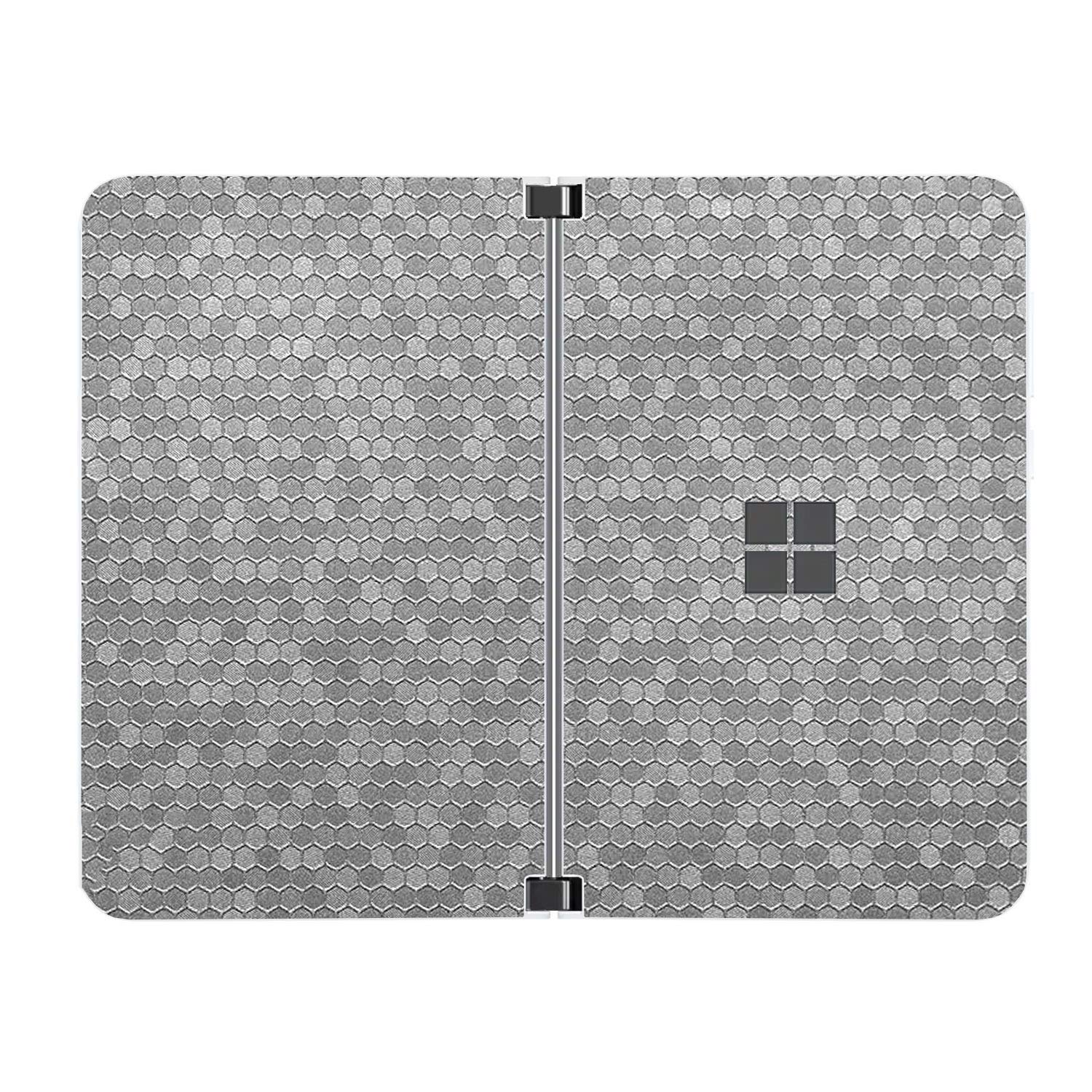 Sopiguard Sticker For Surface Duo Phone Edge To Edge Precision Vinyl Skin Wrap (Honeycomb Silver)