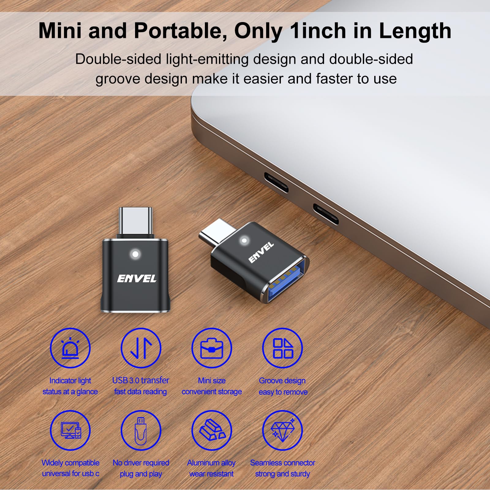 Envel ???????????????? Usb To Usb C Adapter, Usb 3.0 5Gbps High Speed Data Transfer, Otg Converter Thunderbolt3 To Usb Female Co