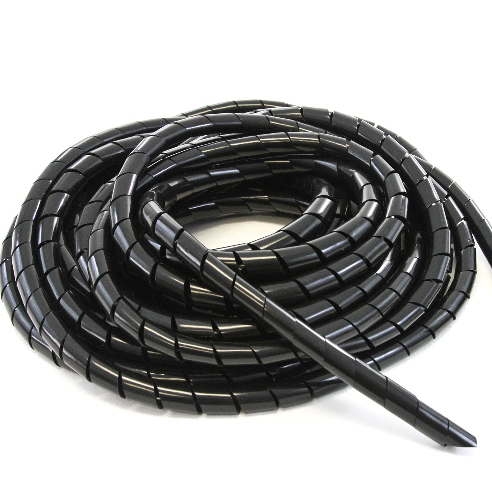 33Ft Pe 1 Inches (25 Mm) Black Polyethylene Spiral Wire Wrap Tube Pc Manage Cable For Car Computer Cable