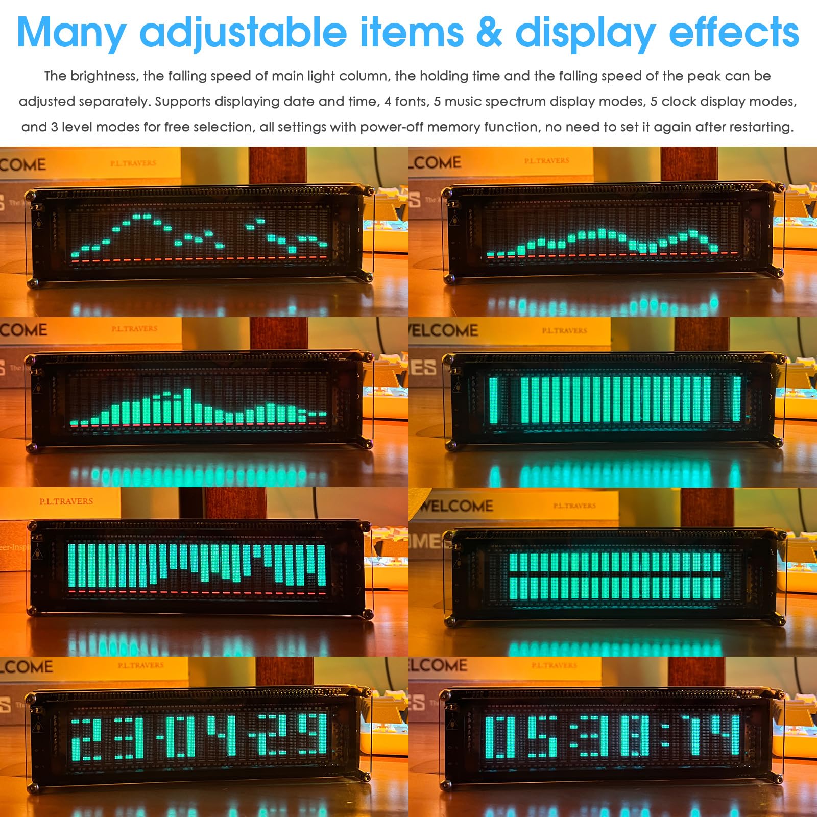 Nobsound Ak2515 Pro Audio Spectrum Analyzer With Vfd Display, Mic Input & Advanced Agc   Precise Sound Level Meter For Musicians