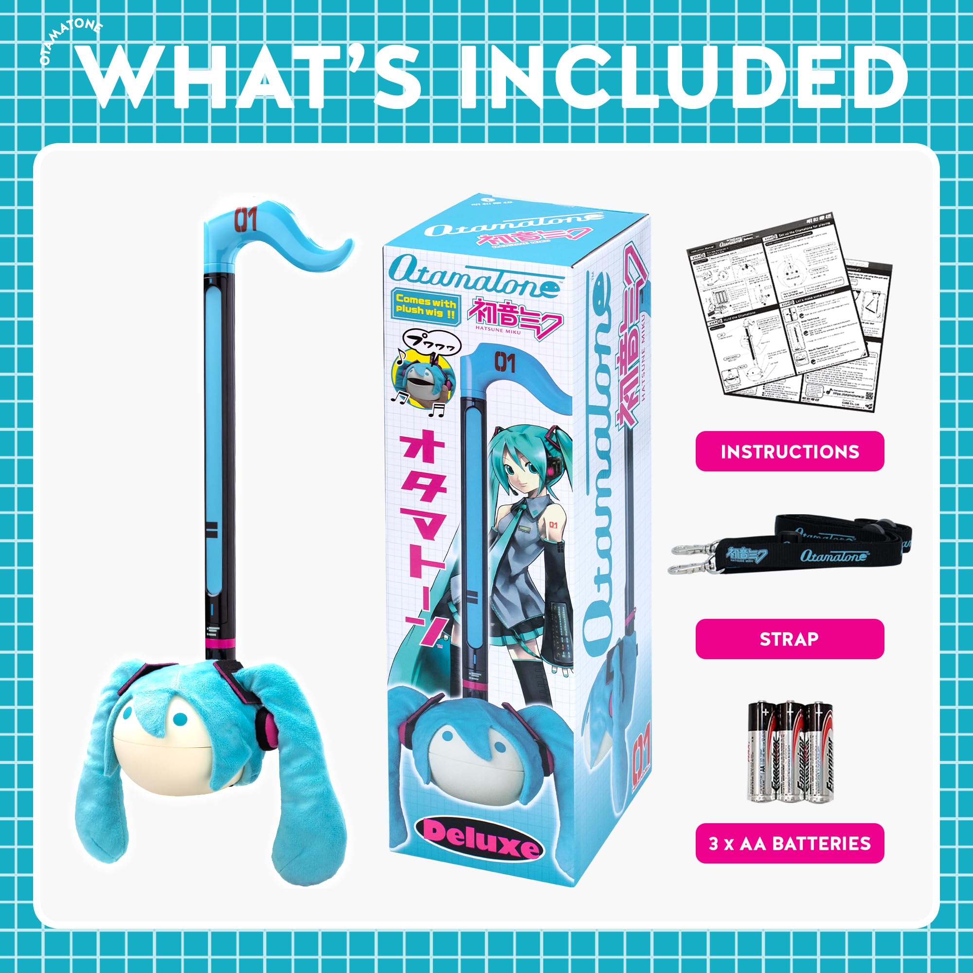 Otamatone Deluxe [Hatsune Miku Edition] Electronic Musical Instrument Portable Synthesizer From Japan Maywa Denki [Includes Remo
