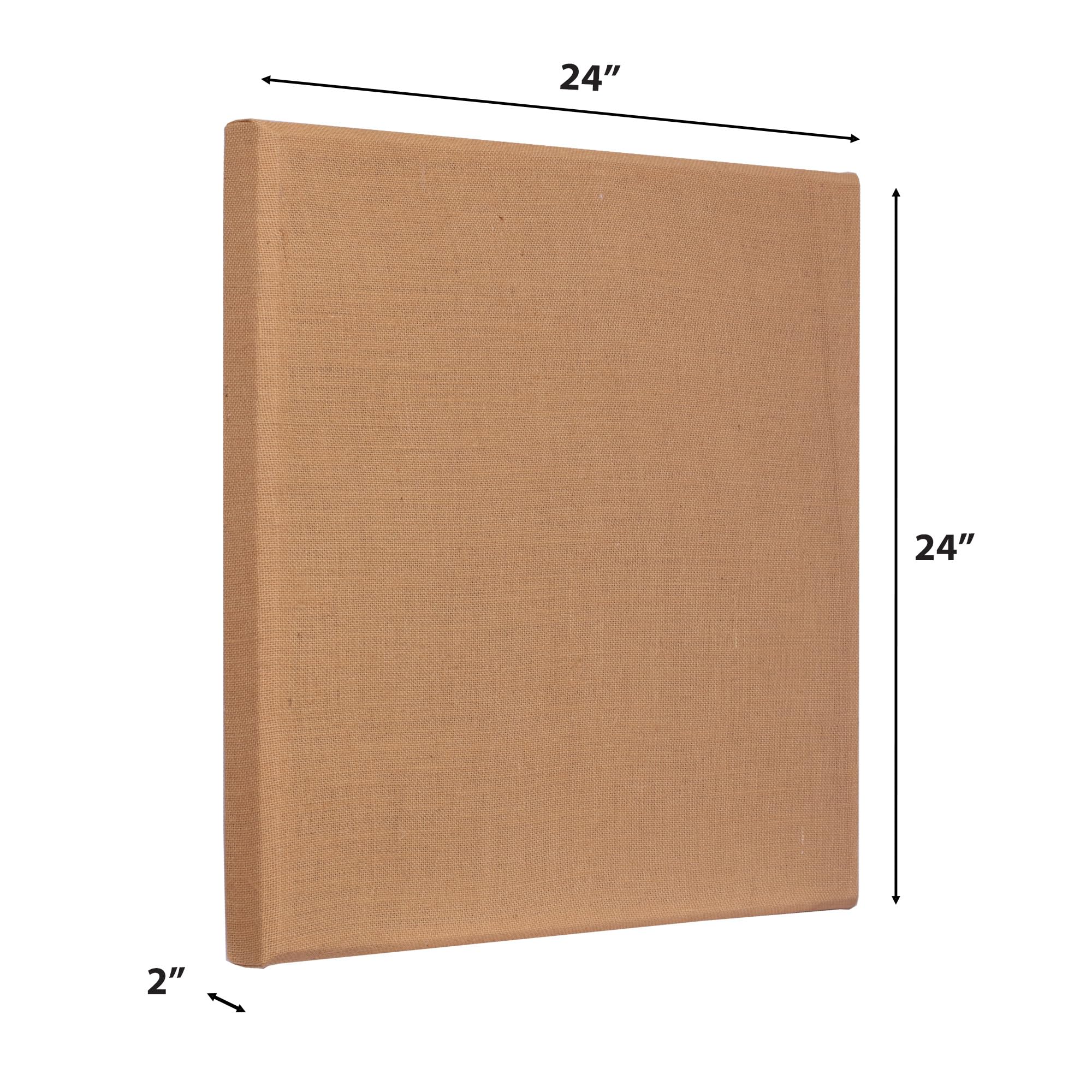 Ats Acoustics Sound Absorbing Acoustic Panel 24 X 24 X 2 Beveled Edge (Natural)