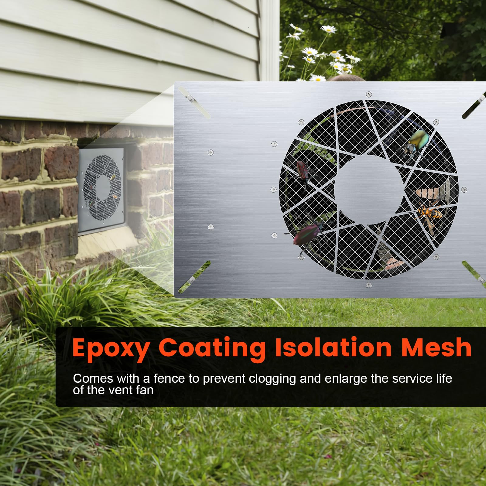 Abestorm 720Cfm Crawlspace Ventilation Fans Ip 55 Grade Basements Stainless Steel Vent Fan 10 Inches Ventilator Fan With Freeze