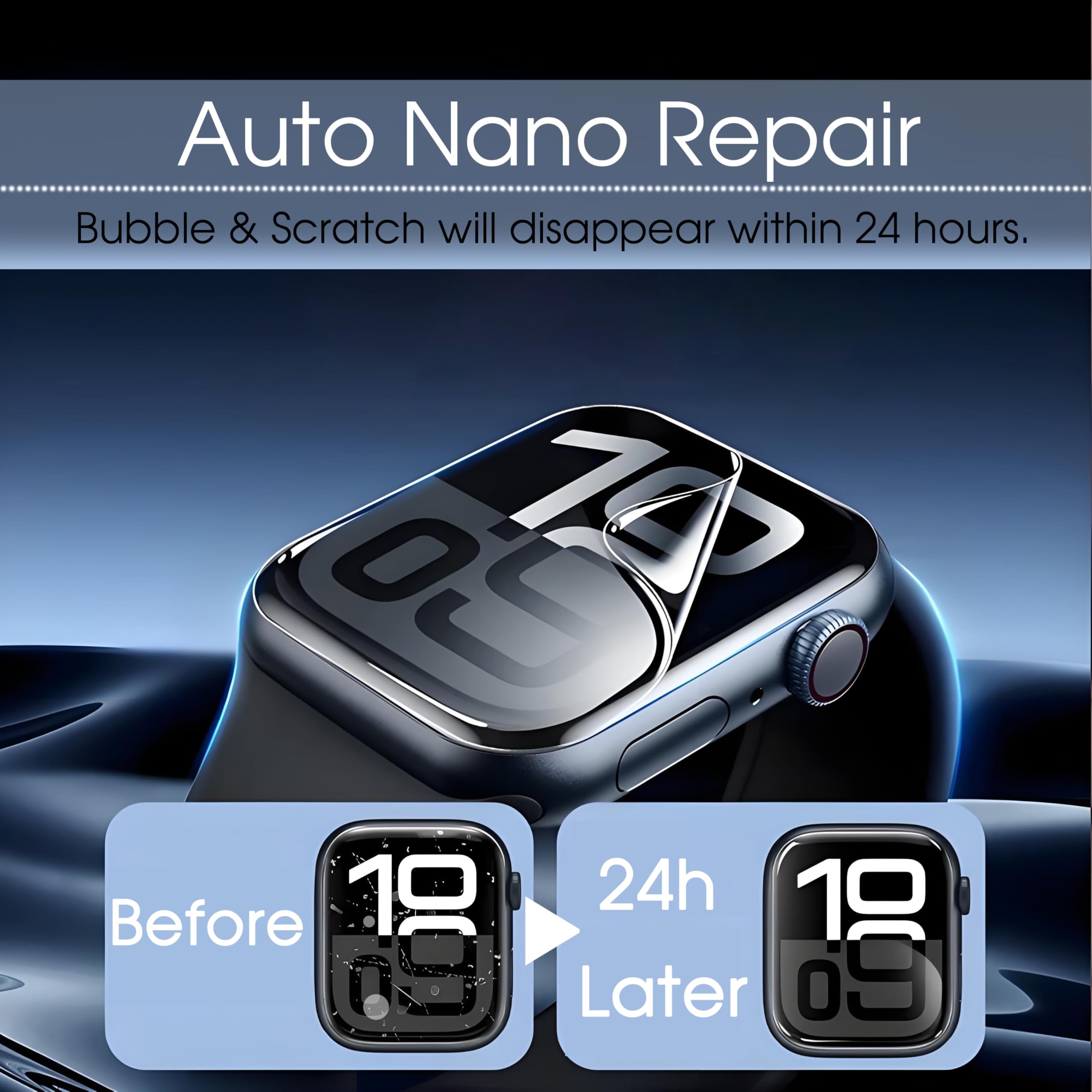 Xijef 7 Packs Tpu Screen Protectors For Apple Watch Series 10 42Mm, Screen Protector For Iwatch S10, With Clear Case,Hd, Bubble-