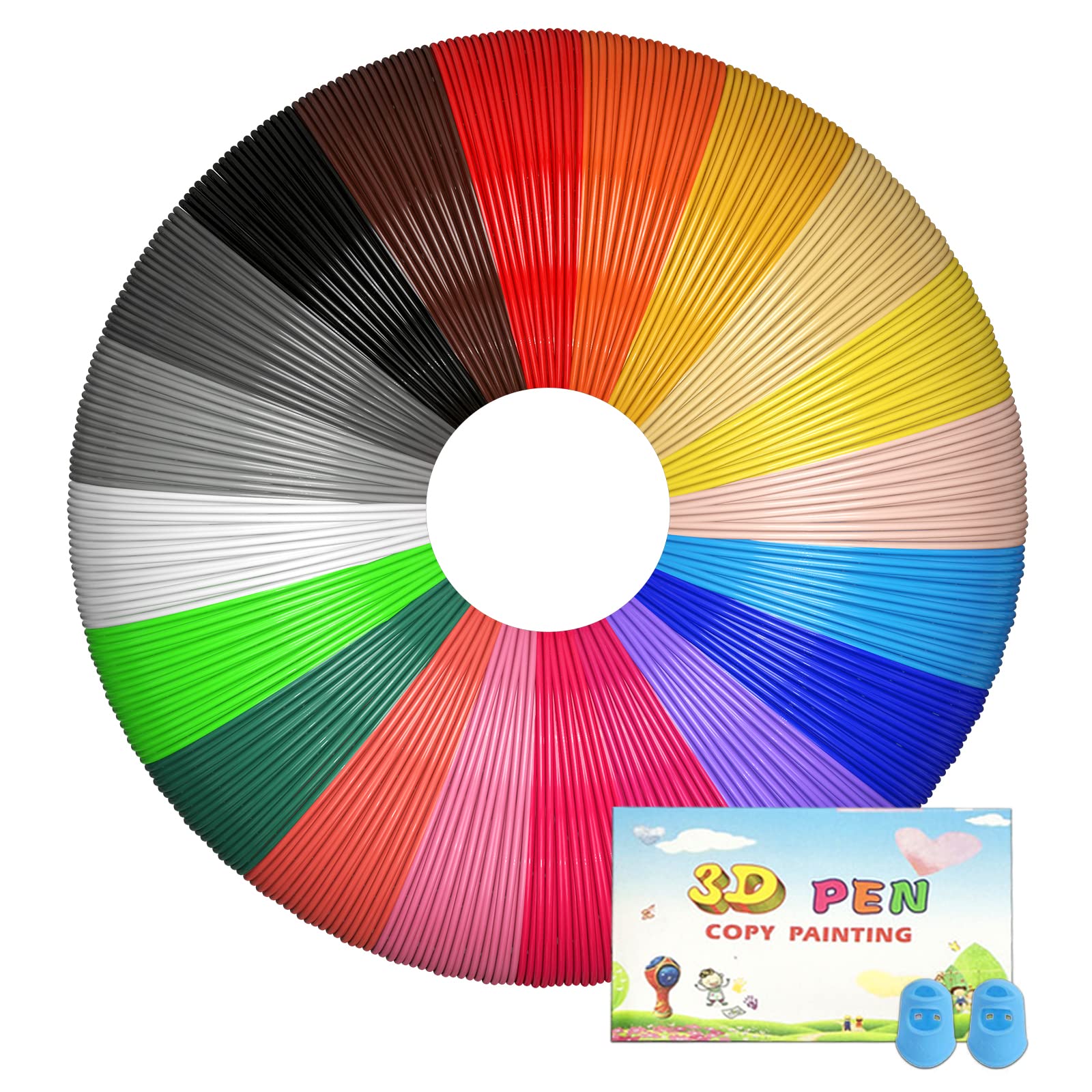 3D Pen Filament Refills 20 Colors, 13 Ft Per Color Total 260 Ft, 1.75 Mm Filament Compatible With Scrib3D Mynt3D 3D Pen Comes Wi