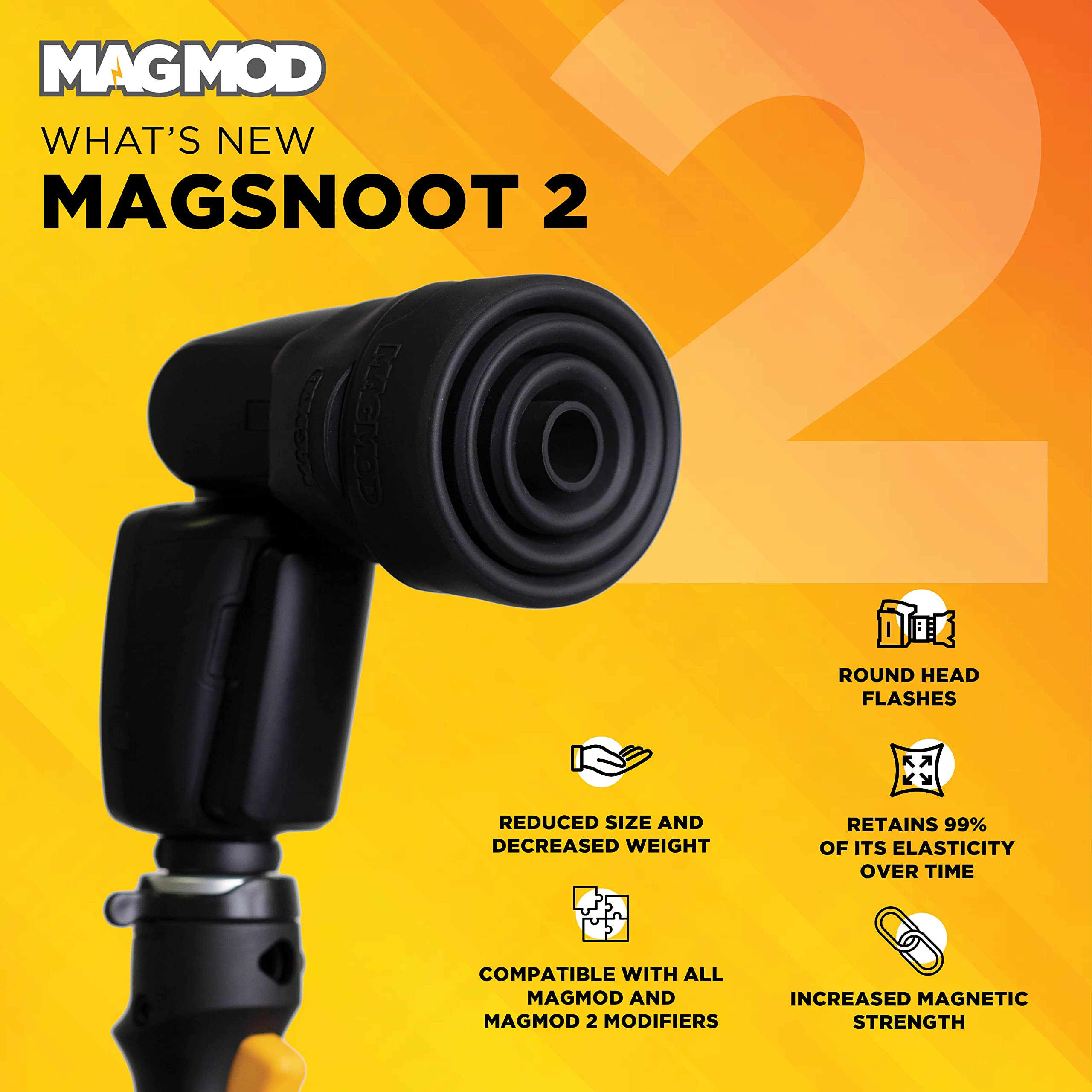 Magsnoot 2 Light Modifier By Magmod | Photography Lighting Flash Modifier | Magnetic Snoot Light Diffuser Attachment | New And I