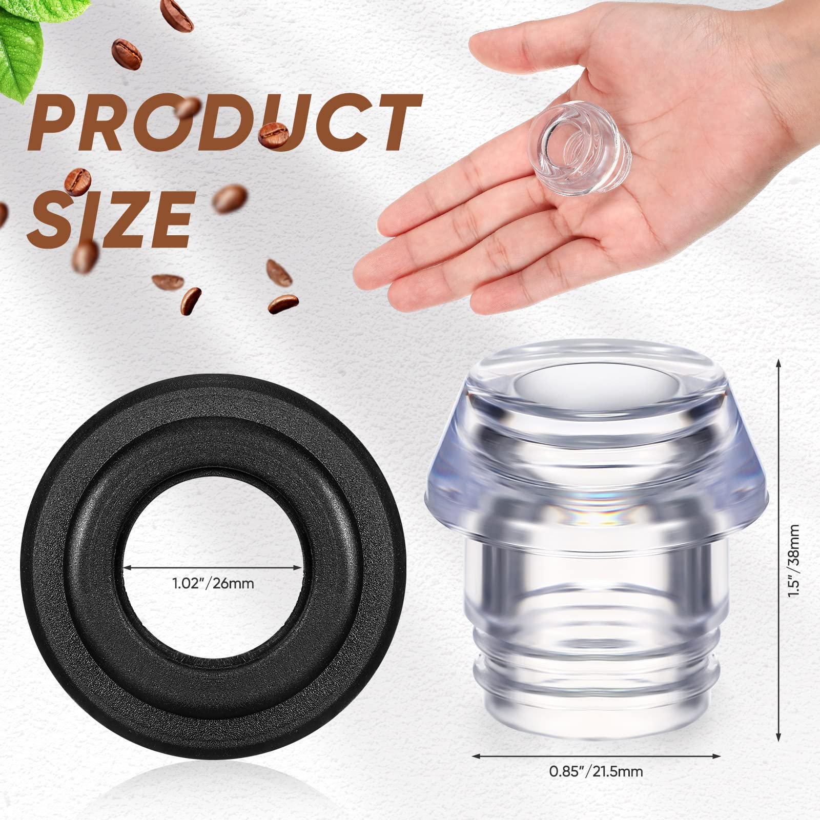 Lounsweer 2 Sets Percolator Parts Top And Washer Ring Compatible With Farberware Yosemite Coffee Percolators Replacement Transpa